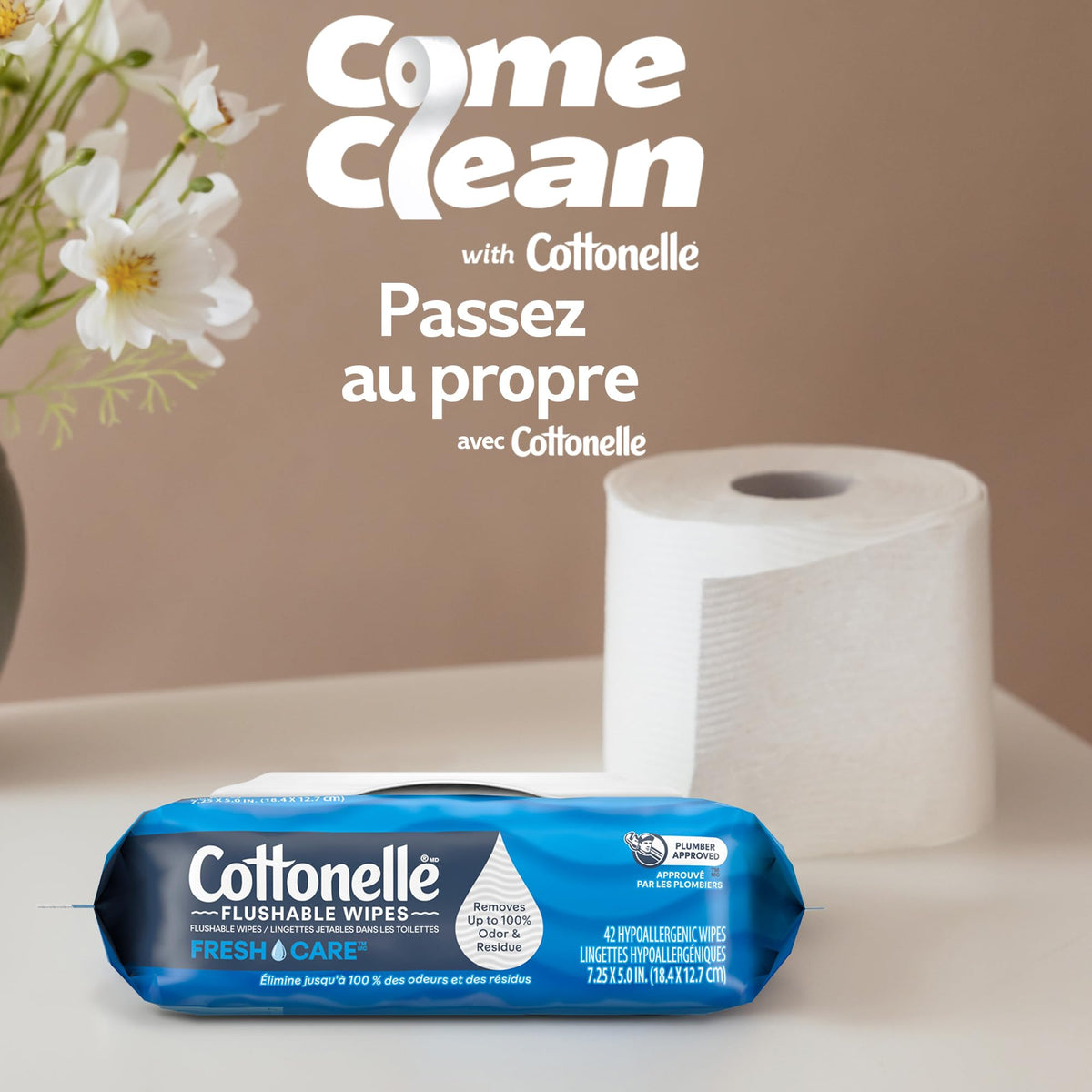 Cottonelle Toilet Paper, 24 Family Mega Rolls = 132 Regular Rolls (4 Packs of 6), Ultra Clean, Strong Bathroom Tissue, 353 Sheets per Roll, Packaging May Vary 🍁 All In One Marketplace Canada