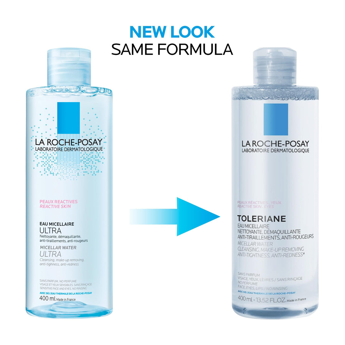 La Roche Posay Toleriane Micellar Water for Reactive Skin, Gently Cleanses & Removes Makeup, Formulated with Glycerin for Hydration, Fragrance-Free & Alcohol-Free, Recommended by Dermatologists, 400ml 🍁 All In One Marketplace Canada
