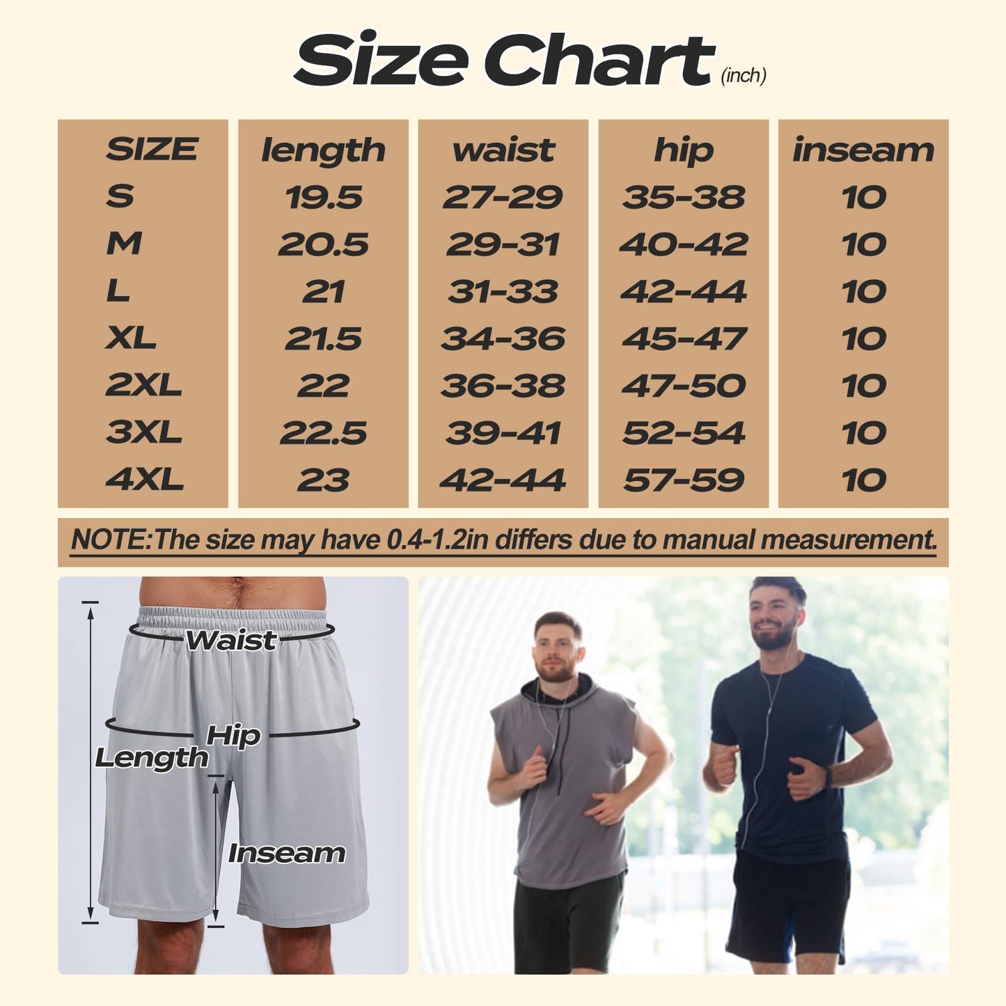 BOOJO 5 Pack Athletic Gym Mens Shorts - Workout Black Quick Dry Basketball Shorts with Pockets for Running Casual Activewear 🍁 All In One Marketplace Canada