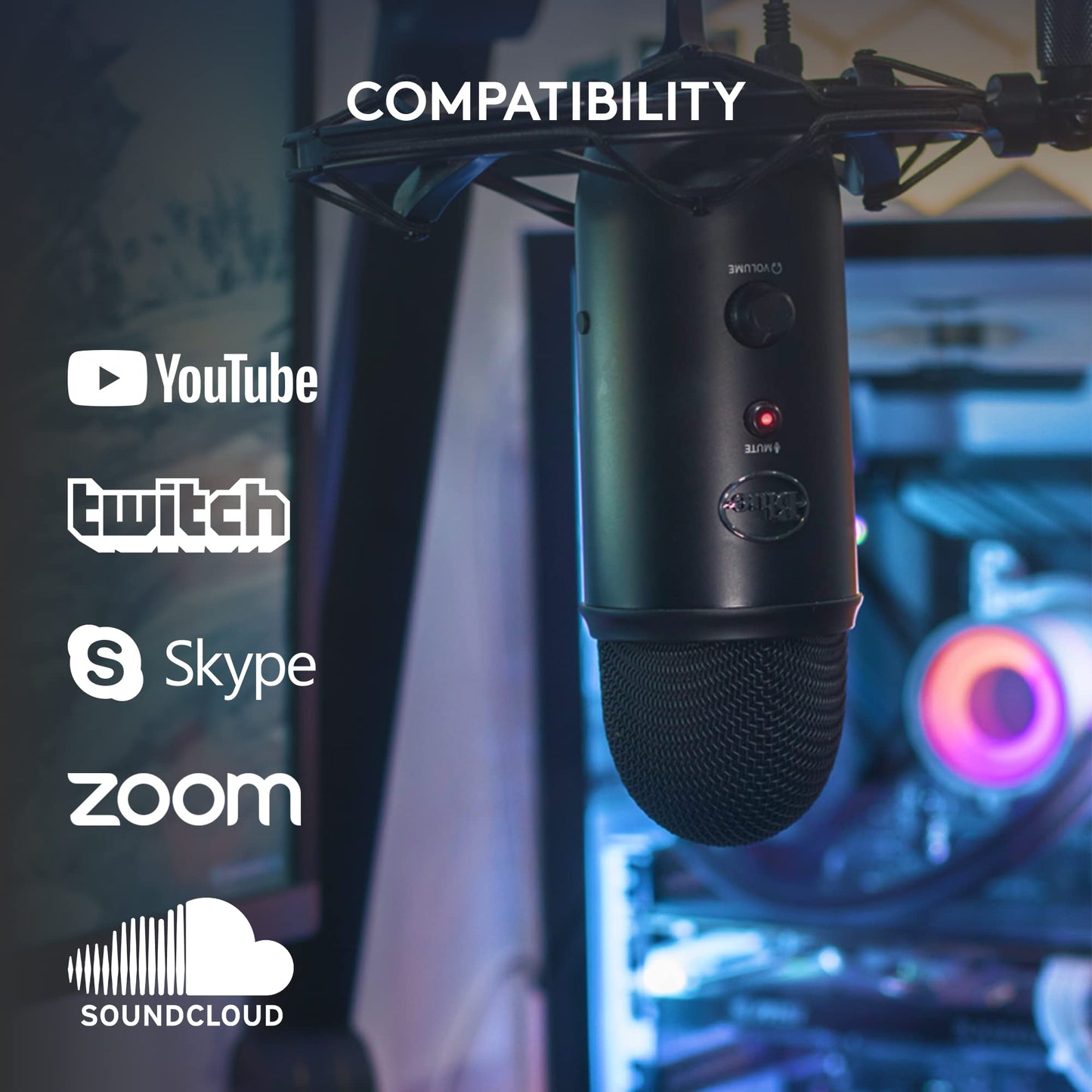 Logitech for Creators Blue Yeti USB Microphone - Blackout 🍁 All In One Marketplace Canada