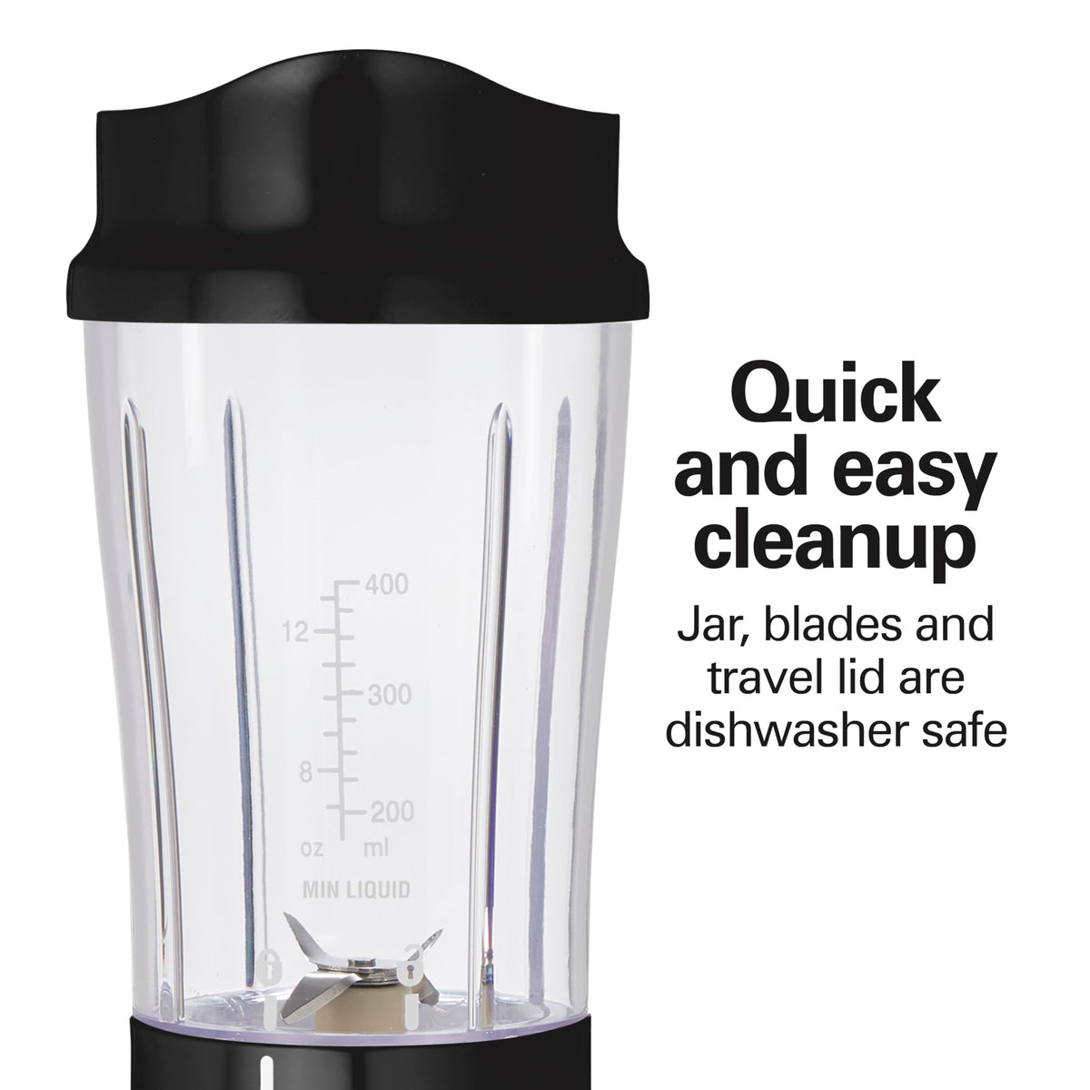 Hamilton Beach Personal Blender for Shakes and Smoothies with 14 Oz Travel Cup and Lid, Black (51101BC) 🍁 All In One Marketplace Canada