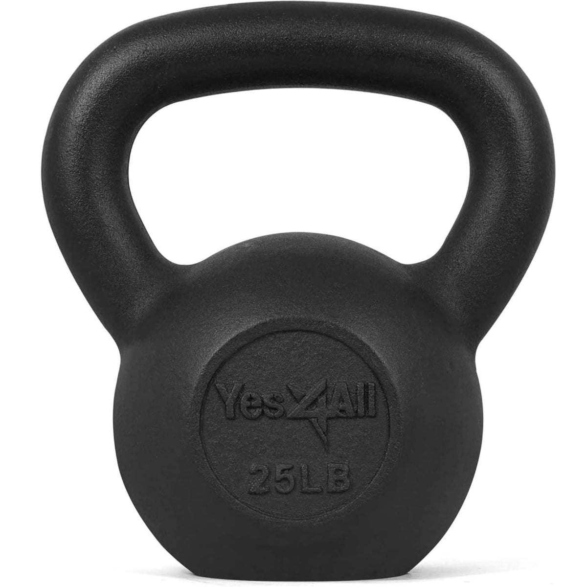 Yes4All Solid Cast Iron Kettlebell Weights Set – Great for Full Body Workout and Strength Training – Kettlebell 25 lbs (Black) 🍁 All In One Marketplace Canada
