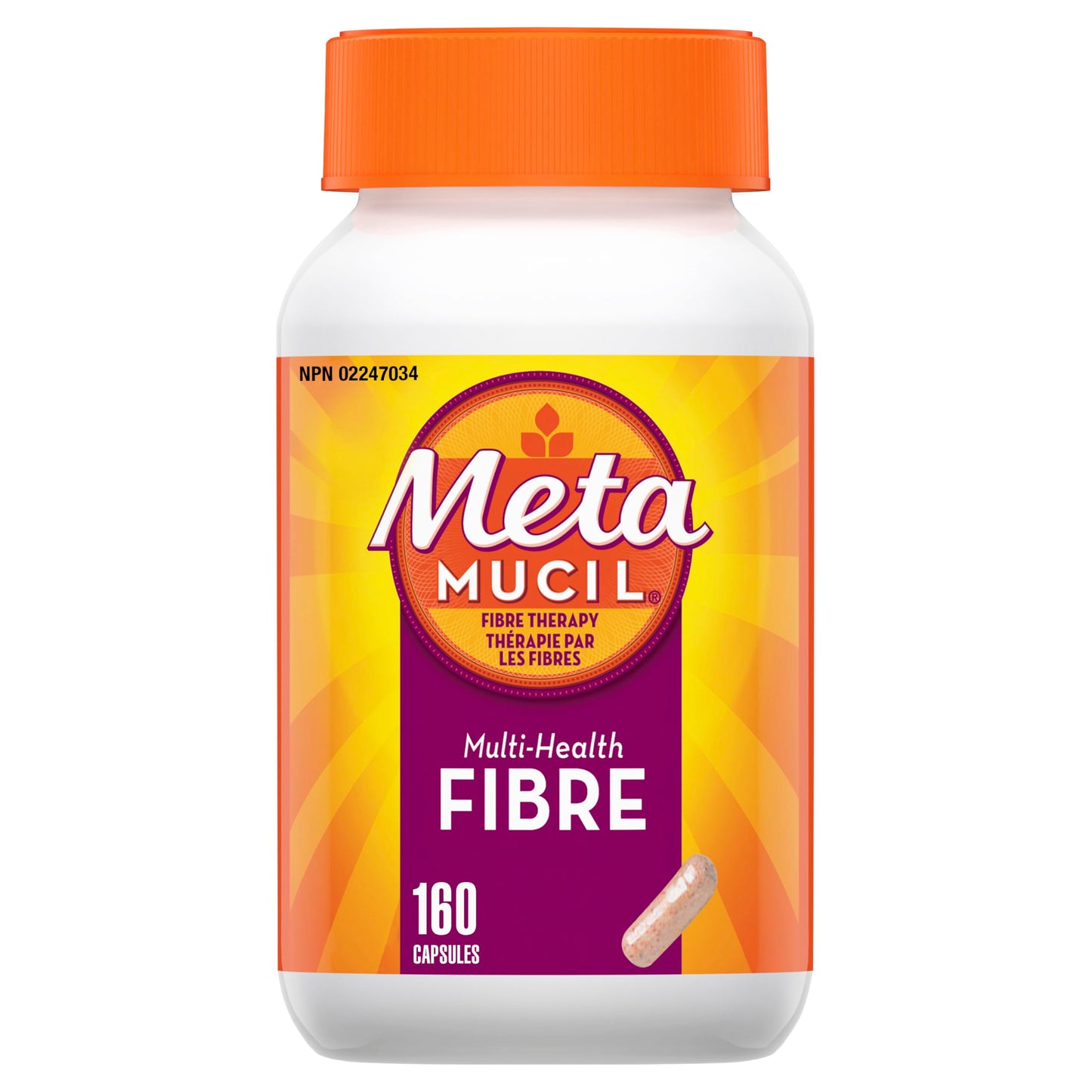 Metamucil, Daily Psyllium Husk Powder Supplement, 3-in-1 Fibre for Digestive Health, Capsules, 160 Count 🍁 All In One Marketplace Canada