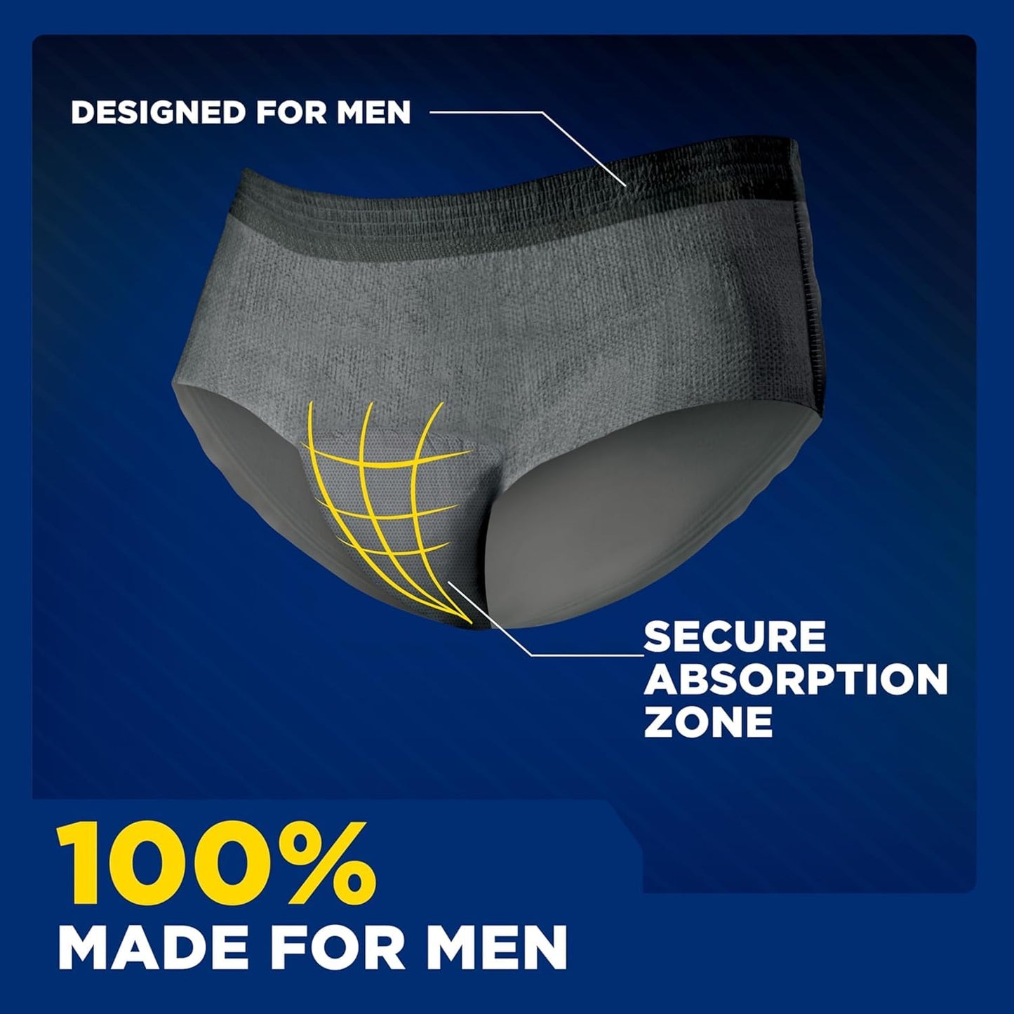 TENA Men Maximum Plus Incontinence Underwear, Large, 37-49in, Grey, 24 ct 🍁 All In One Marketplace Canada
