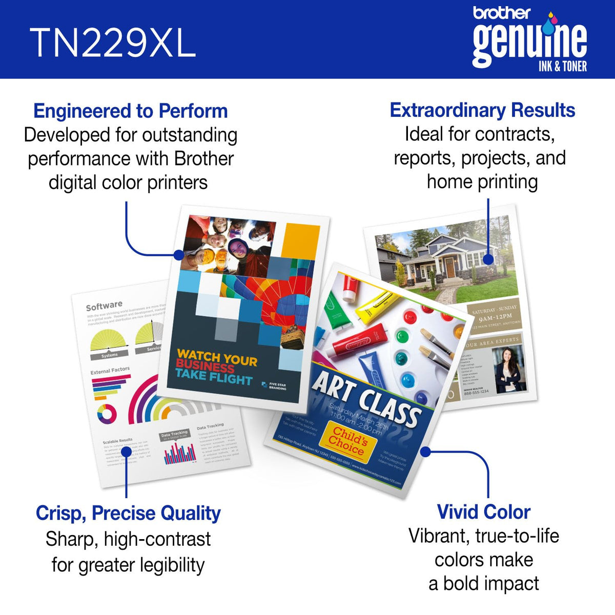 Brother Original TN229XLC High-Yield Cyan Toner Cartridge, Higher Yield for Value, Original Toner Replacement cartridges, for Brother Laser Printers HL-L3220CDW, HL-L3280CDW, MFC-L3720CDW, and More 🍁 All In One Marketplace Canada