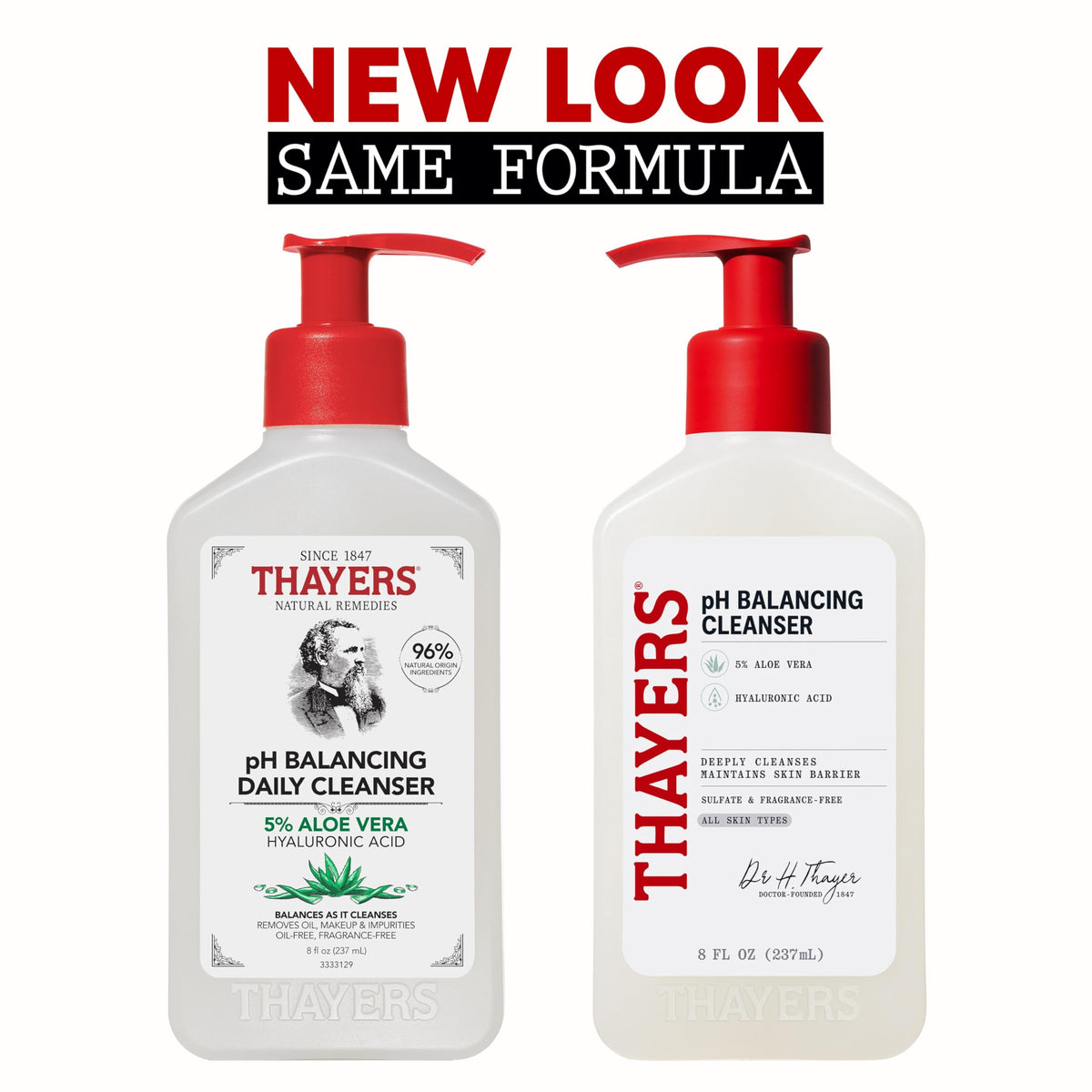 THAYERS pH Balancing Daily Cleanser, Face Wash with Aloe Vera, Gentle and Hydrating Skin Care for Dry, Oily, or Acne Prone Skin, 237ml 🍁 All In One Marketplace Canada