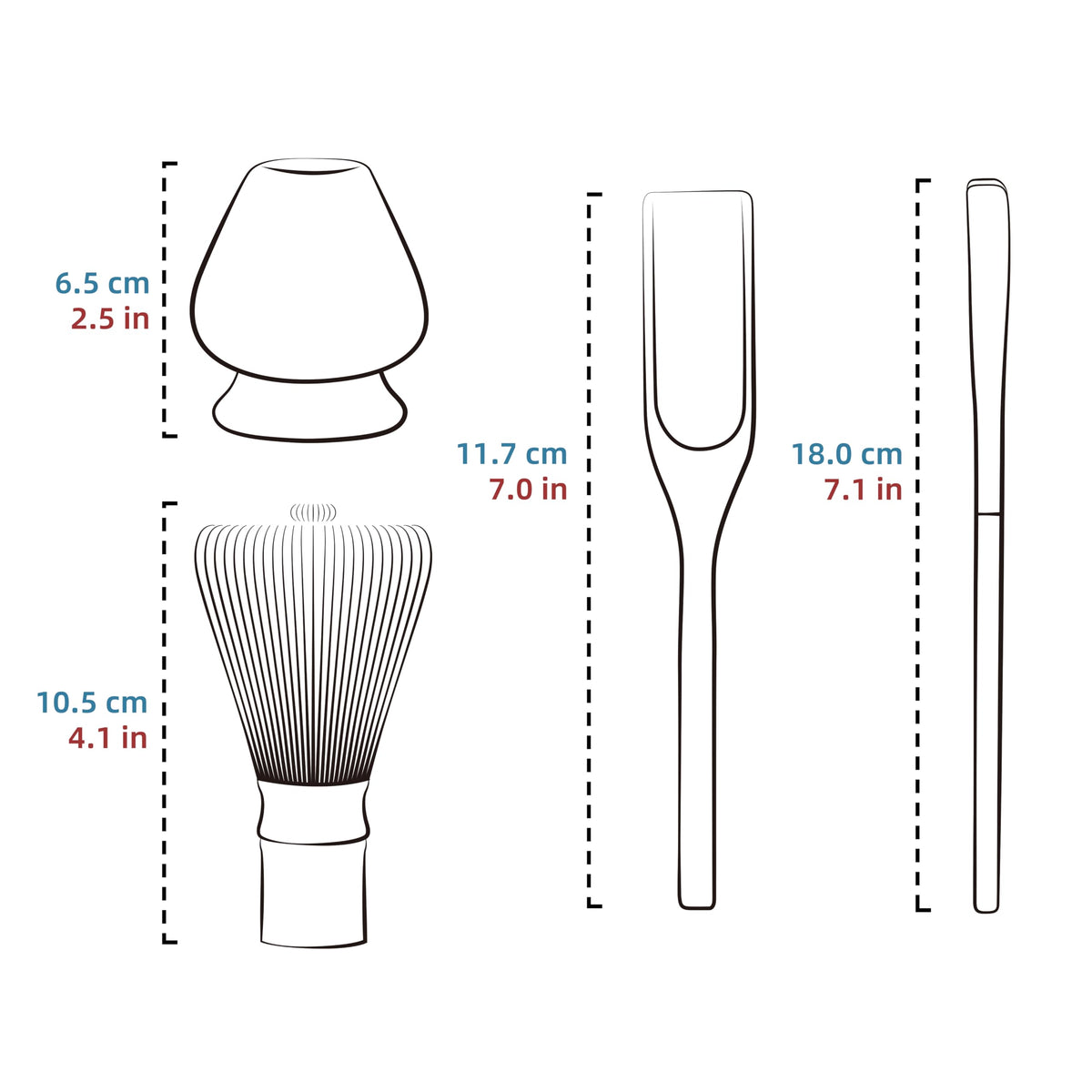 TEANAGOO MA-01 Japanese Matcha Ceremony Accessory, Matcha Whisk (Chasen), Traditional Scoop (Chashaku), Tea Spoon, Whisk Holder, The Perfect Set to Prepare a Traditional Cup of Matcha. 🍁 All In One Marketplace Canada