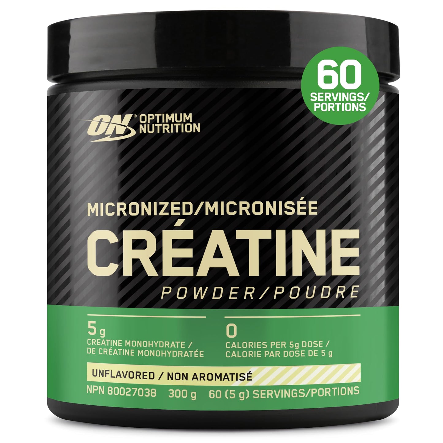 Optimum Nutrition 100% Pure Creatine Monohydrate Micronized Powder, Unflavored, 300g - 60servings (packaging may vary) 🍁 All In One Marketplace Canada