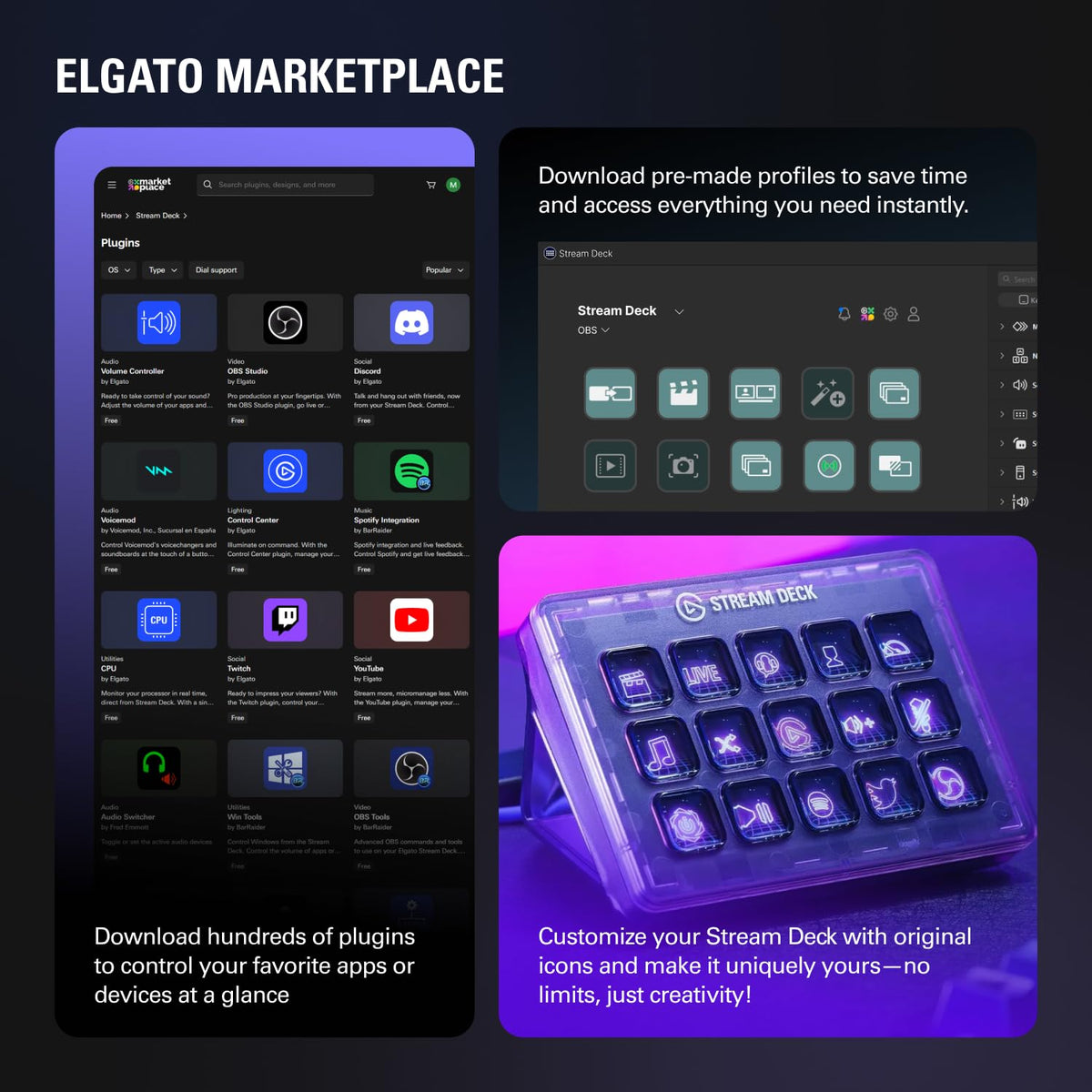 Elgato Stream Deck +, Audio Mixer and Studio Controller 🍁 All In One Marketplace Canada