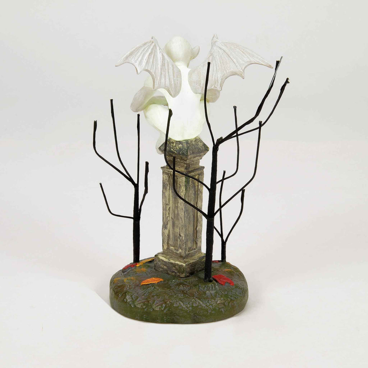 Department 56 Village Collection Accessories Halloween Gargoyle Watching Over The Graveyard Lit Figurine, 4 Inch, Multicolor