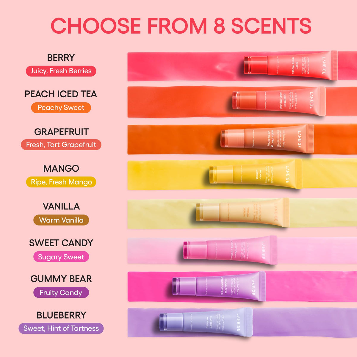 LANEIGE Lip Glowy Balm, Grapefuit: Sheer Tinted Lip Moisturizer with Shea Butter, for Hydrating Shine & Soft Lips 🍁 All In One Marketplace Canada