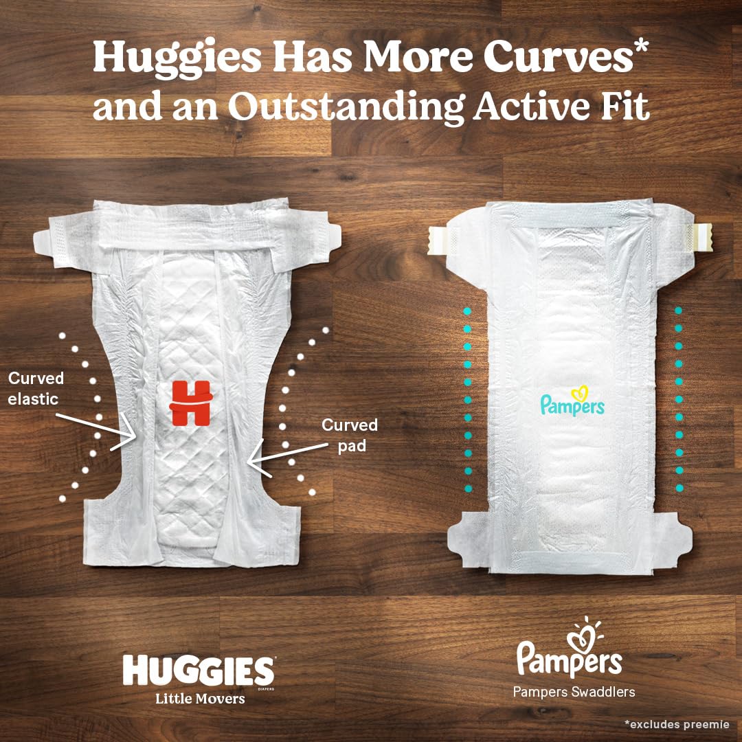 Huggies Size 6 Diapers, Little Movers Baby Diapers, Size 6 (35+ lbs), 50 Count 🍁 All In One Marketplace Canada