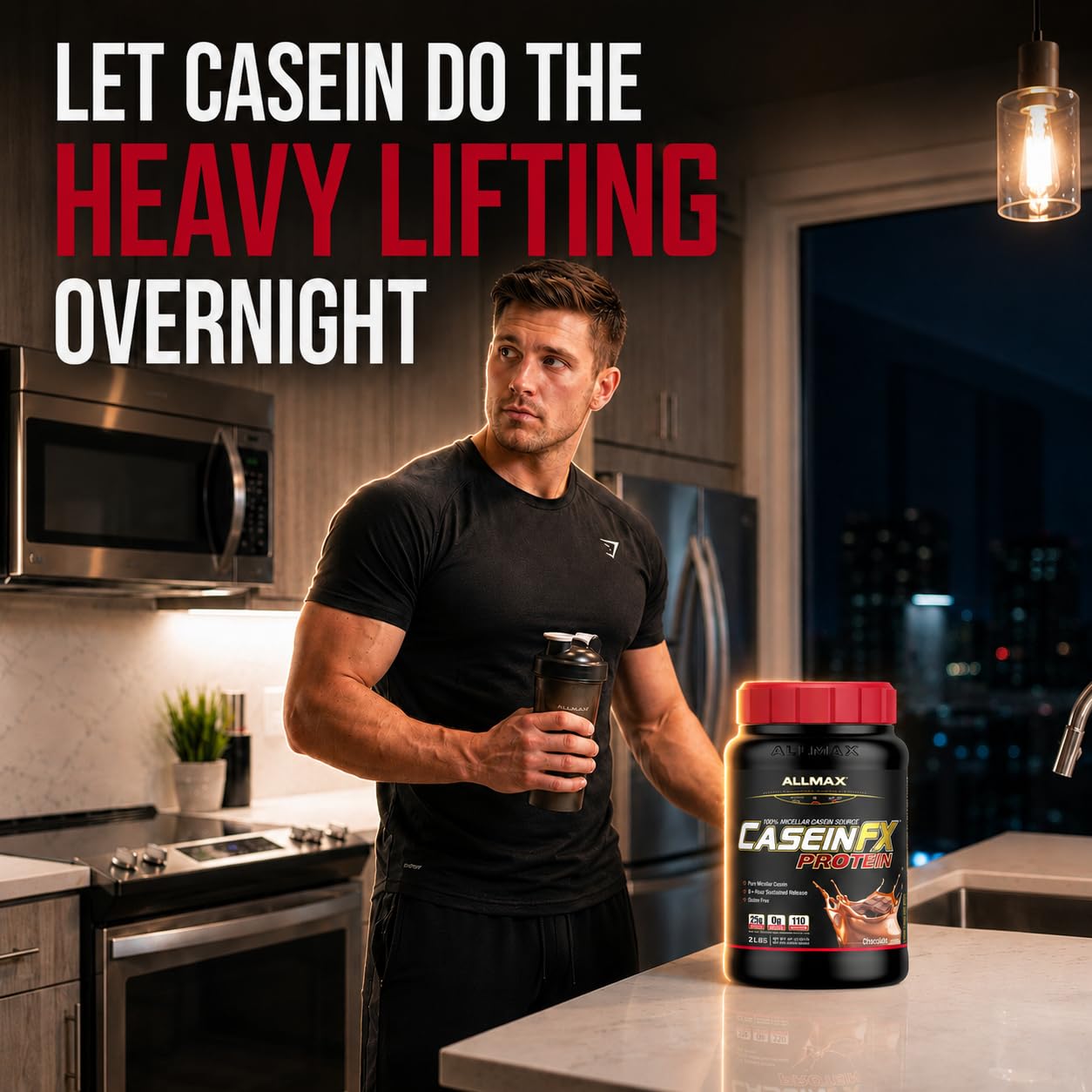 ALLMAX CASEIN-FX Casein Protein Powder, Vanilla, 2 lb, 27 Servings 🍁 All In One Marketplace Canada