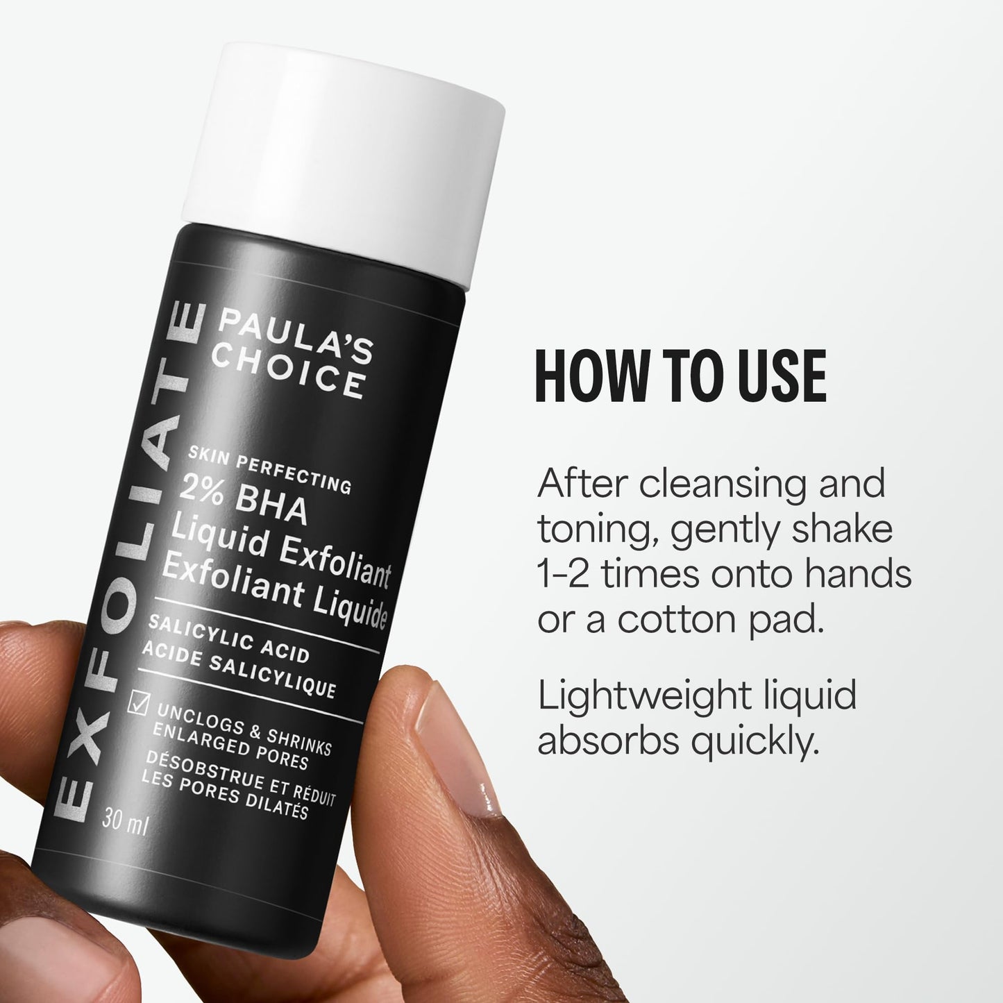 Paula's Choice SKIN PERFECTING 2% BHA Liquid Salicylic Acid Exfoliant, Daily Facial Exfoliator for Enlarged Pores, Wrinkles & Fine Lines, Fragrance-Free, Travel Size - 30 ml 🍁 All In One Marketplace Canada