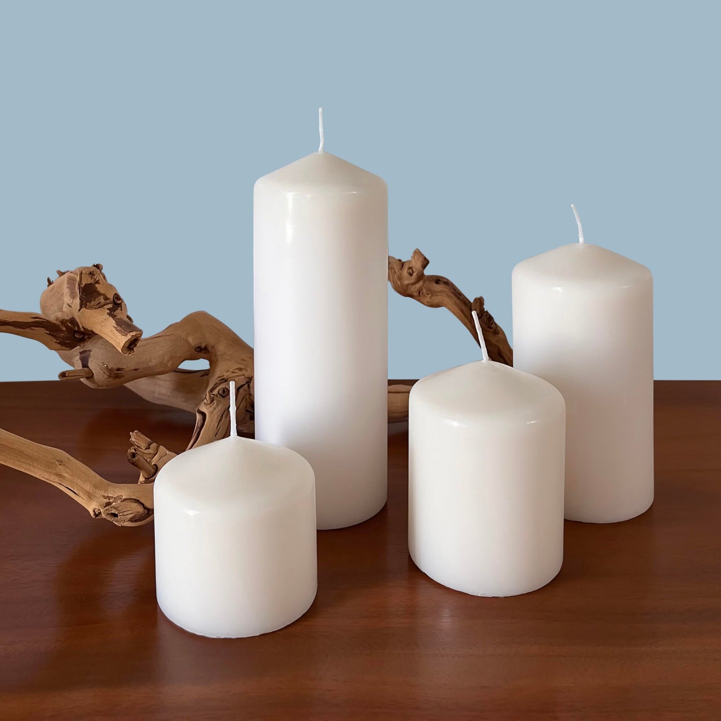 Stonebriar Unscented White Tall Pillar Candles, 65 Hour Burning Candle Pillars, Perfect for Decor, Weddings, Emergencies 3" X 6", 6 Count 🍁 All In One Marketplace Canada