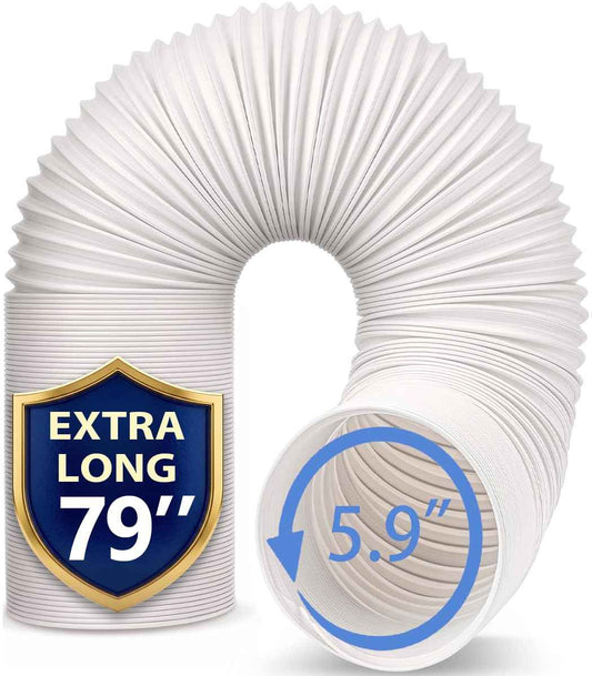 Air Conditioner Hose, Portable Exhaust Vent Hose with 5.9 Inch （6”） Diameter, Counterclockwise AC Hose Length to 80 Inch, Universal Replacement AC Vent Hose for LG and Many More Portable AC 🍁 All In One Marketplace Canada