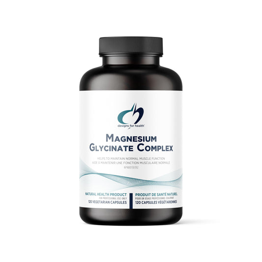 Designs for Health Magnesium Glycinate Complex - Chelated Magnesium Bisglycinate + High Absorption Magnesium Oxide for Heart Health, Immune Support & Bone Strength - Vegan (120 Capsules) 🍁 All In One Marketplace Canada