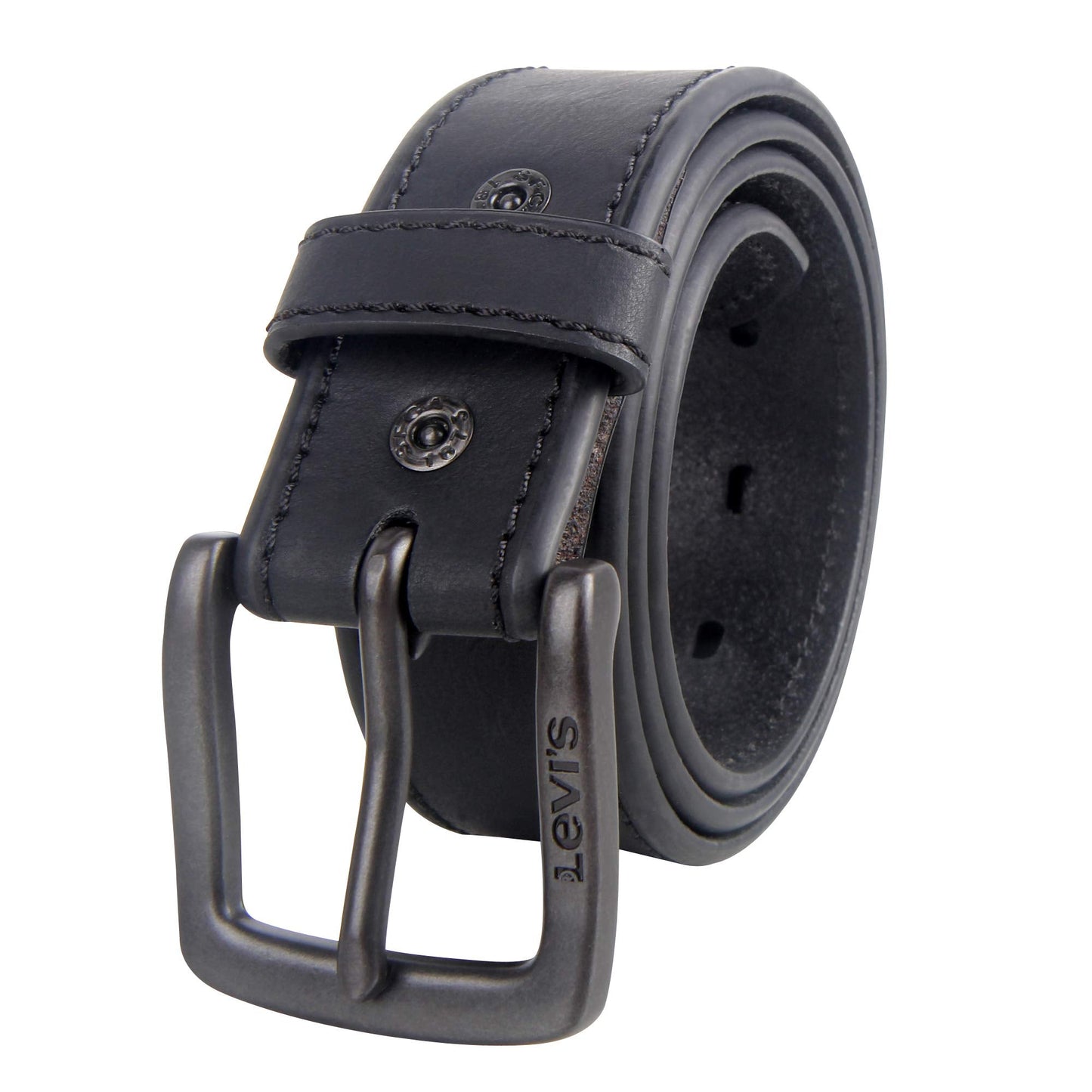 Levi's Casual Belt-Dress for Men Jeans with Thick Strap and Buckle, Matte Black, Medium (34-36) 🍁 All In One Marketplace Canada