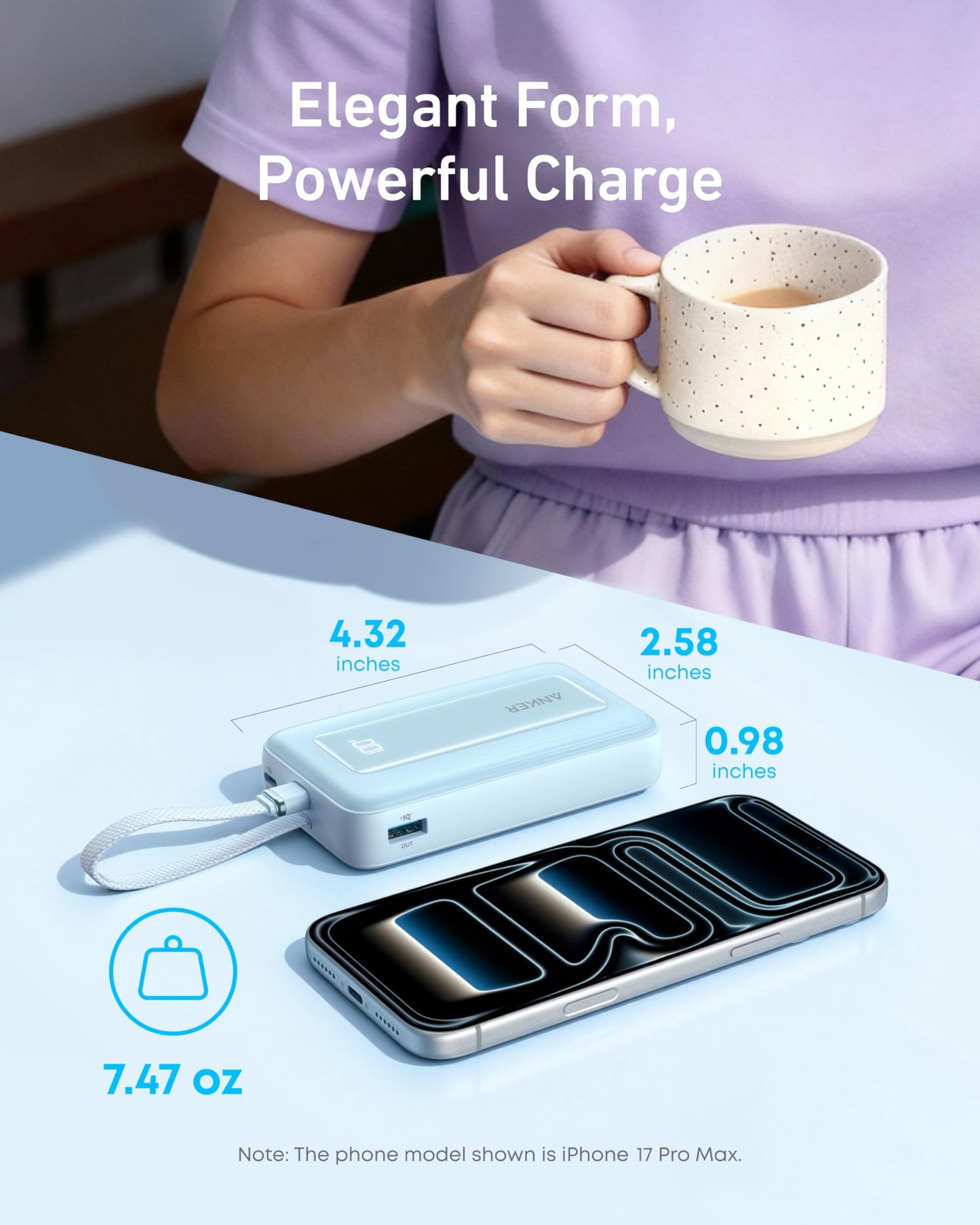 Anker Zolo Power Bank (2025 Upgraded Version), 20,000mAh 30W High-Speed Portable Charger with Built-in USB-C Cable, Battery Pack for iPhone 17/16 / 15 Series, Galaxy, and More (20000, Amp Hours) 🍁 All In One Marketplace Canada