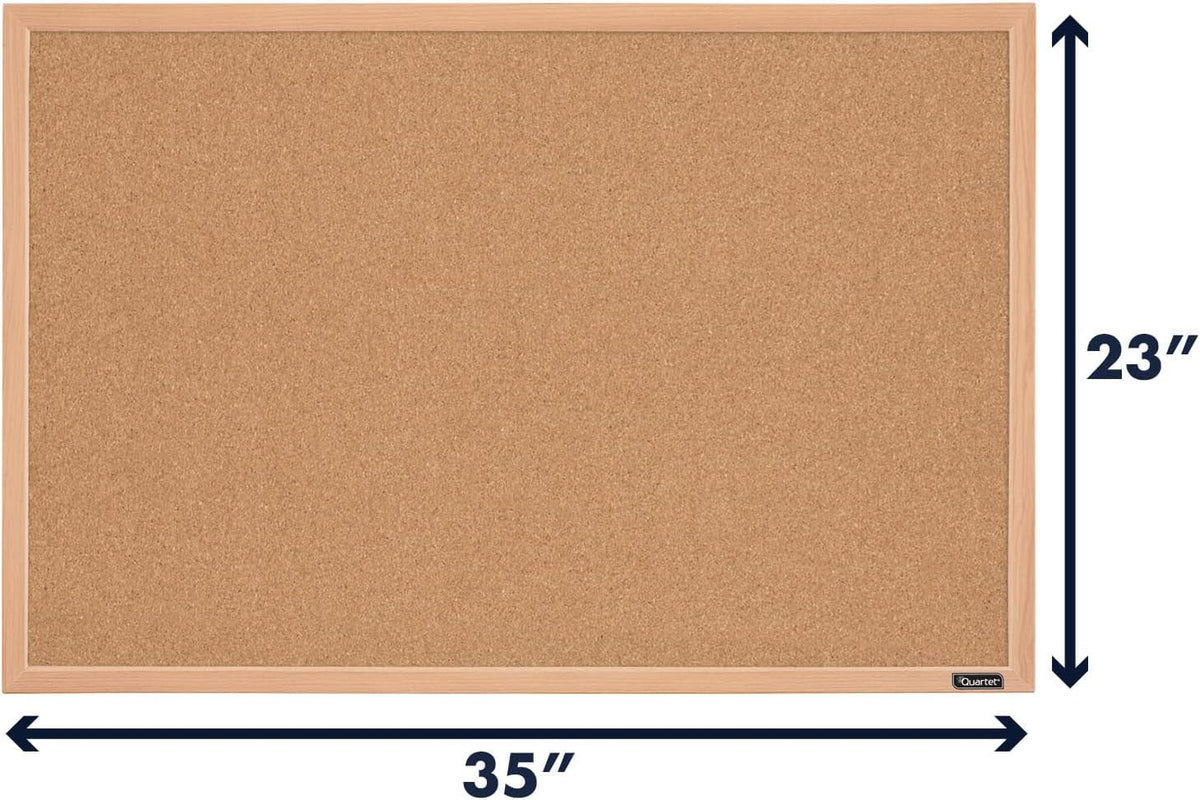Quartet Natural Cork Bulletin Board, 35" x 23", Wood Finish MDF Frame, Self-healing Cork (2642638035) 🍁 All In One Marketplace Canada