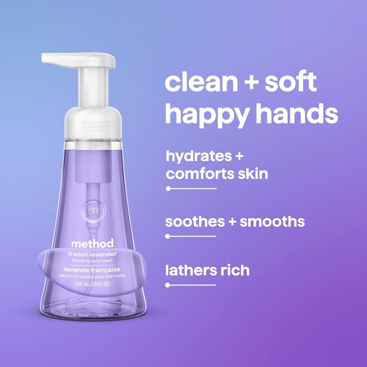 Method Foaming Hand Soap, Biodegradable Formula with Foaming Soap Dispenser Made of 100% Recycled Plastic, French Lavender Scent, 300 ml Soap Pump Bottles, 6 Pack 🍁 All In One Marketplace Canada