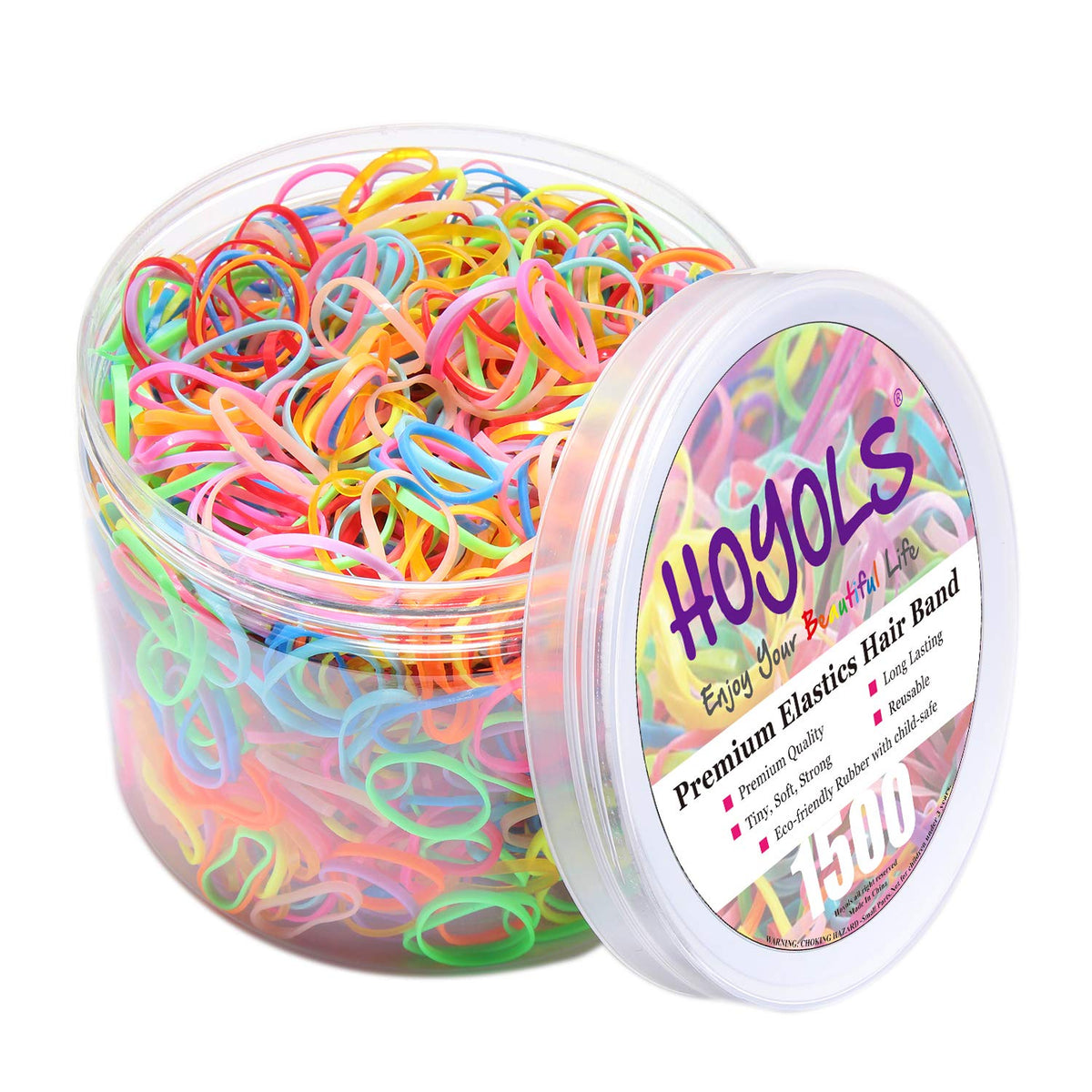 HOYOLS Baby Hair Ties Rubber Bands for Toddler Infants Kids Girls Thin Small Hair Elastics TPU 1500 Piece Pack 🍁 All In One Marketplace Canada