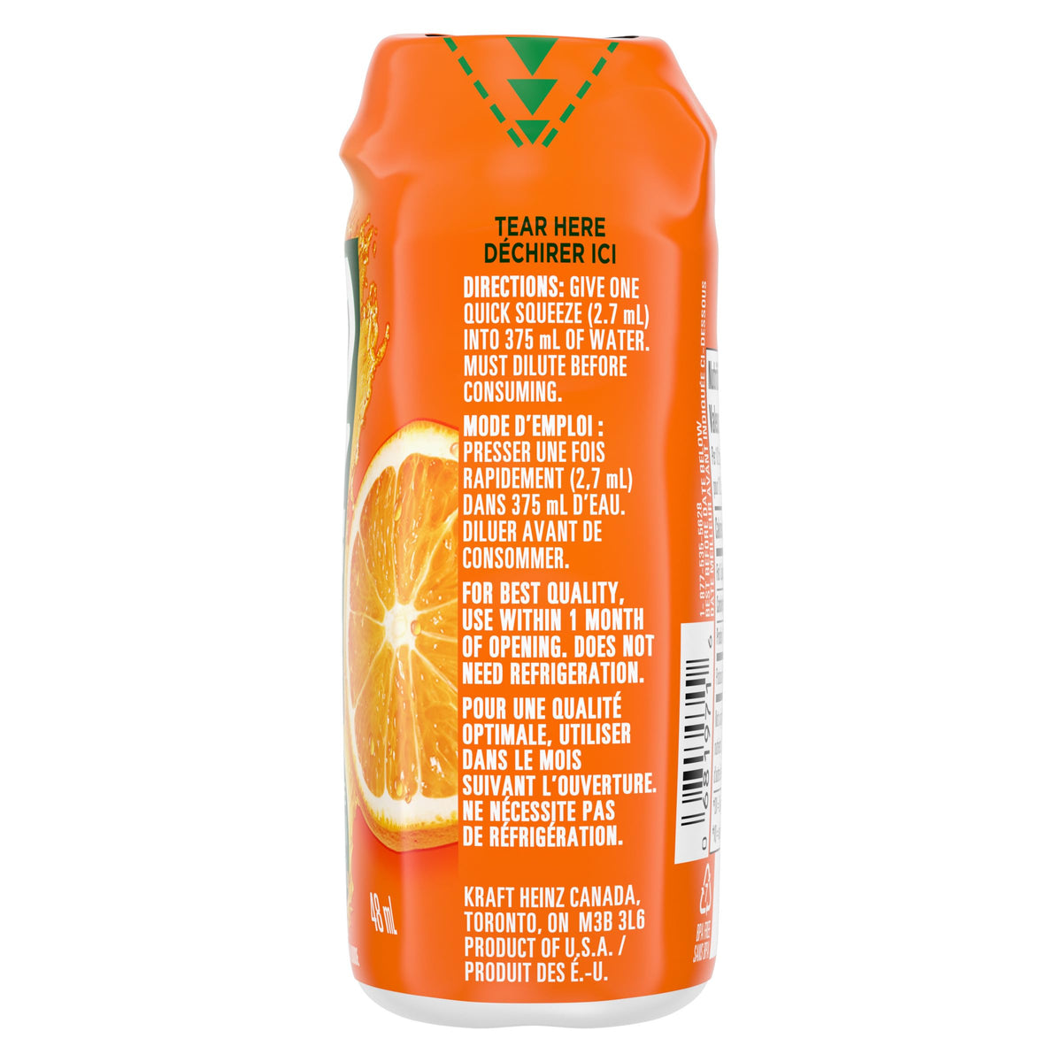 Tang Orange Liquid Drink Mix, 48 mL Bottle (Pack of 12) 🍁 All In One Marketplace Canada