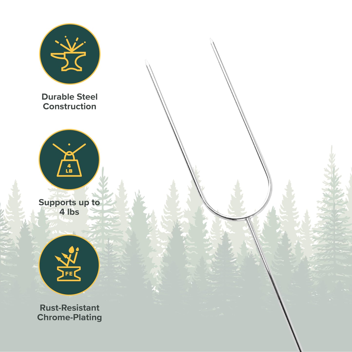Coghlan's Camp Forks 6-Pack – 40" Solid Steel, Marshmallow Sticks with Wooden Handles | Heavy-Duty Camping Essentials for Fire Pit Roasting, BBQ Grilling & Outdoor Cooking 🍁 All In One Marketplace Canada