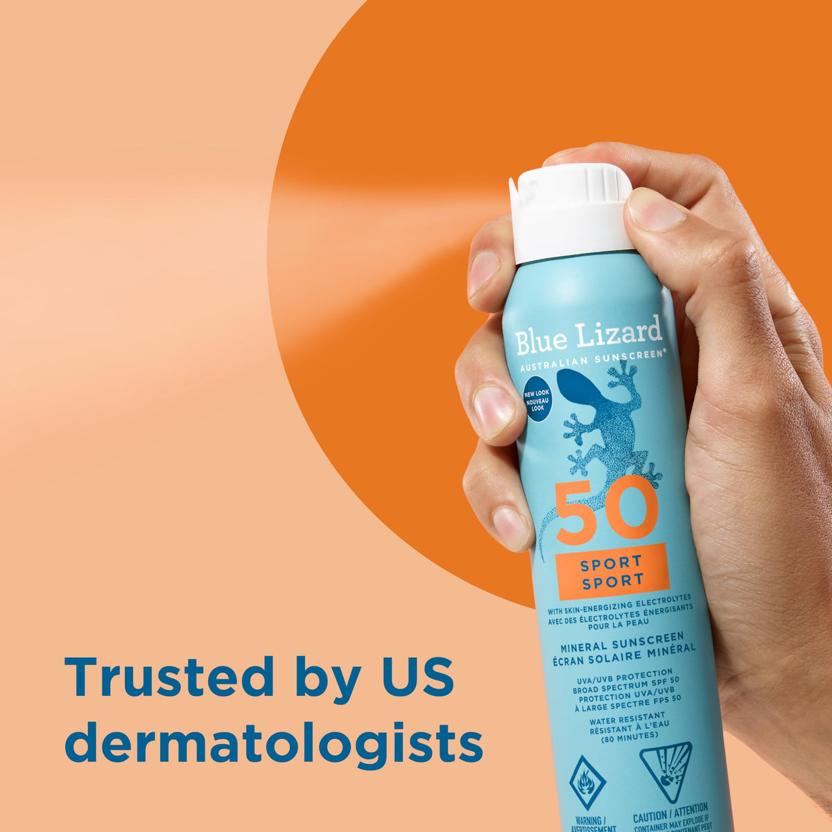 Blue Lizard Sport Mineral SPF 50 Spray, Broad-Spectrum UVA/UVB Protection, Water-Resistant, Zinc Oxide Formula, Vegan, 142 g 🍁 All In One Marketplace Canada
