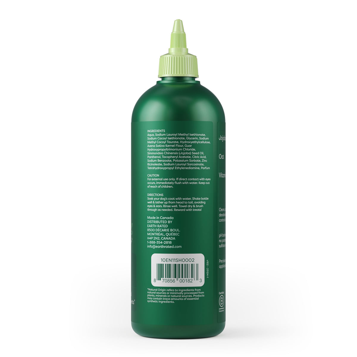Earth Rated (A Canadian Company), 3-in-1 Deshedding Dog Shampoo and Conditioner, Deodorizing Oatmeal Shampoos for Dogs and Puppies, Great for Smelly Pets, White Tea and Basil Scent, 473 ml 🍁 All In One Marketplace Canada