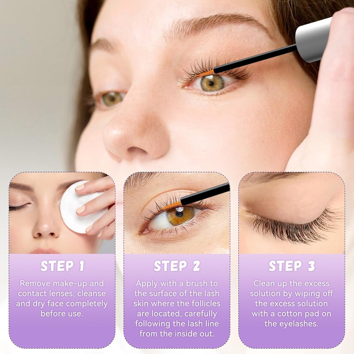 Lash Serum for Growth, Premium Eyelash Enhancer Care for Longer Thicker & Fuller, Gentle Formula Safe for Sensitive Eyes Non-Irritating Daily Use at Home & Travel - 5ml 🍁 All In One Marketplace Canada