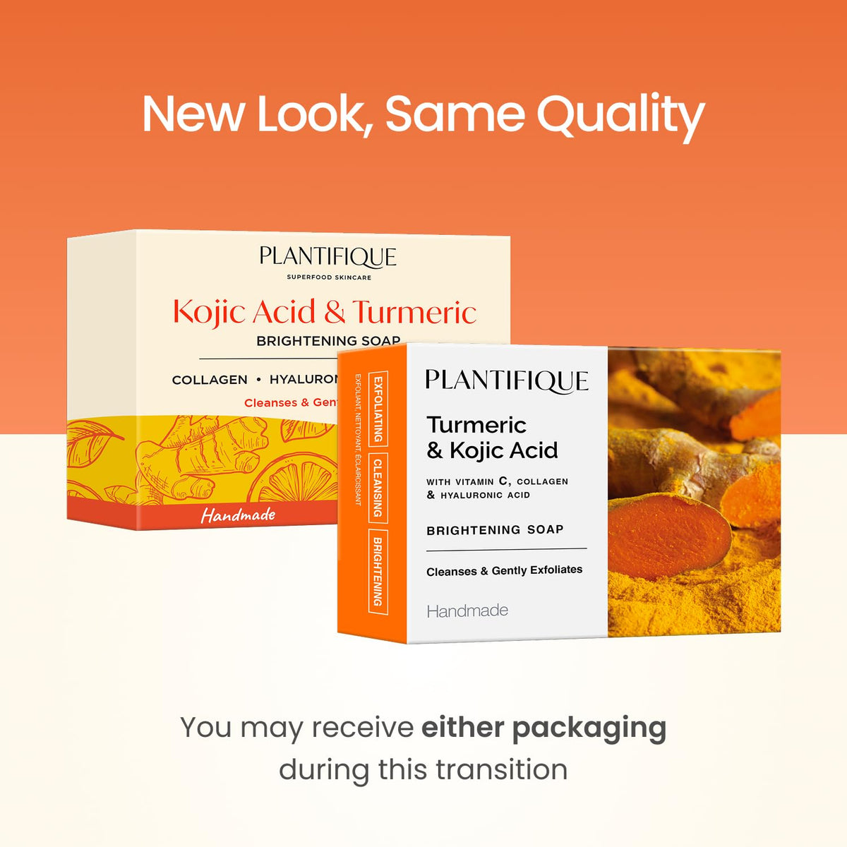 PLANTIFIQUE Kojic Acid Soap for Hyperpigmentation, Lab Tested - Turmeric Soap 2 Bars with Hyaluronic Acid, Collagen, Vitamin C for Dark Spots - Face Wash, 160g / 5.64 oz 🍁 All In One Marketplace Canada