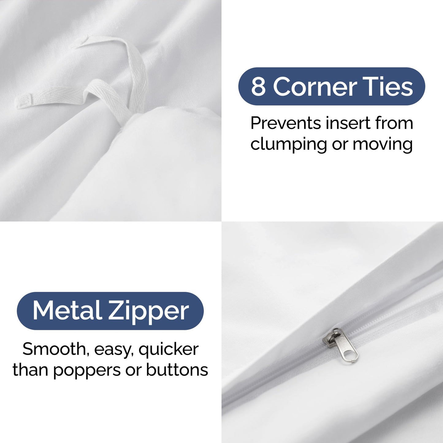 White Duvet Cover Queen Size - Extra Soft Queen Size Duvet Cover - Lightweight, Comfy, Cozy & Breathable - Easy Care & Fade Free with Zipper Closures & Ties - 90" x 90" Inches - Comforter Not Included 🍁 All In One Marketplace Canada