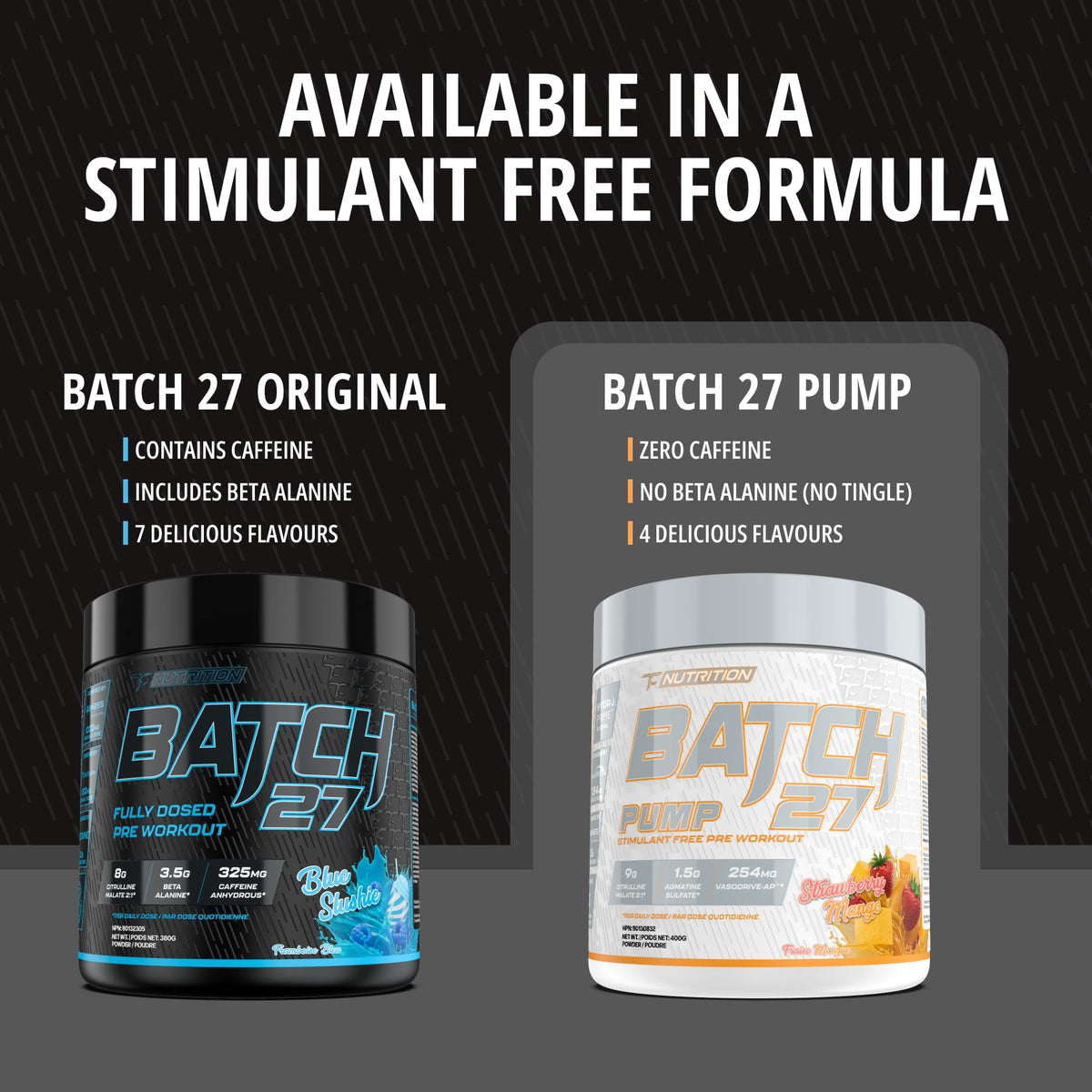 Batch 27 Pre Workout Powder - Nitric Oxide Booster & Preworkout for Men and Women w/Citrulline, Beta Alanine, Caffeine for Enhanced Energy, Endurance, & Reduced Fatigue - 40 Servings, Blue Slushie 🍁 All In One Marketplace Canada