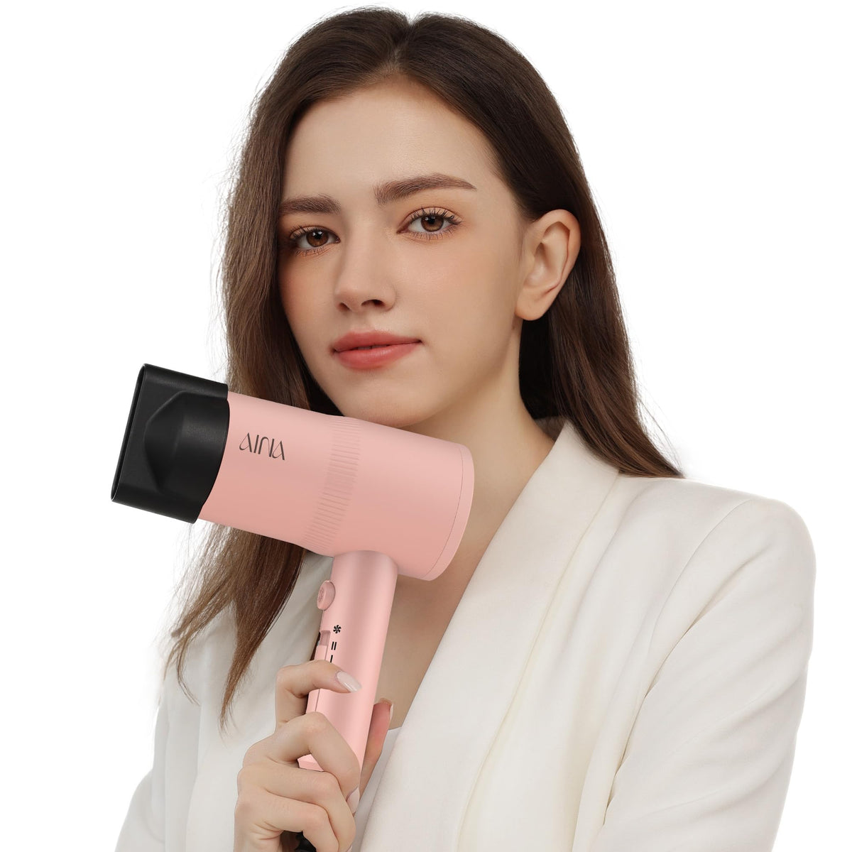 AINA Diffuser Hair Dryer Full-Featured Blow Dryer 110V/1600W(Babe Pink) 🍁 All In One Marketplace Canada
