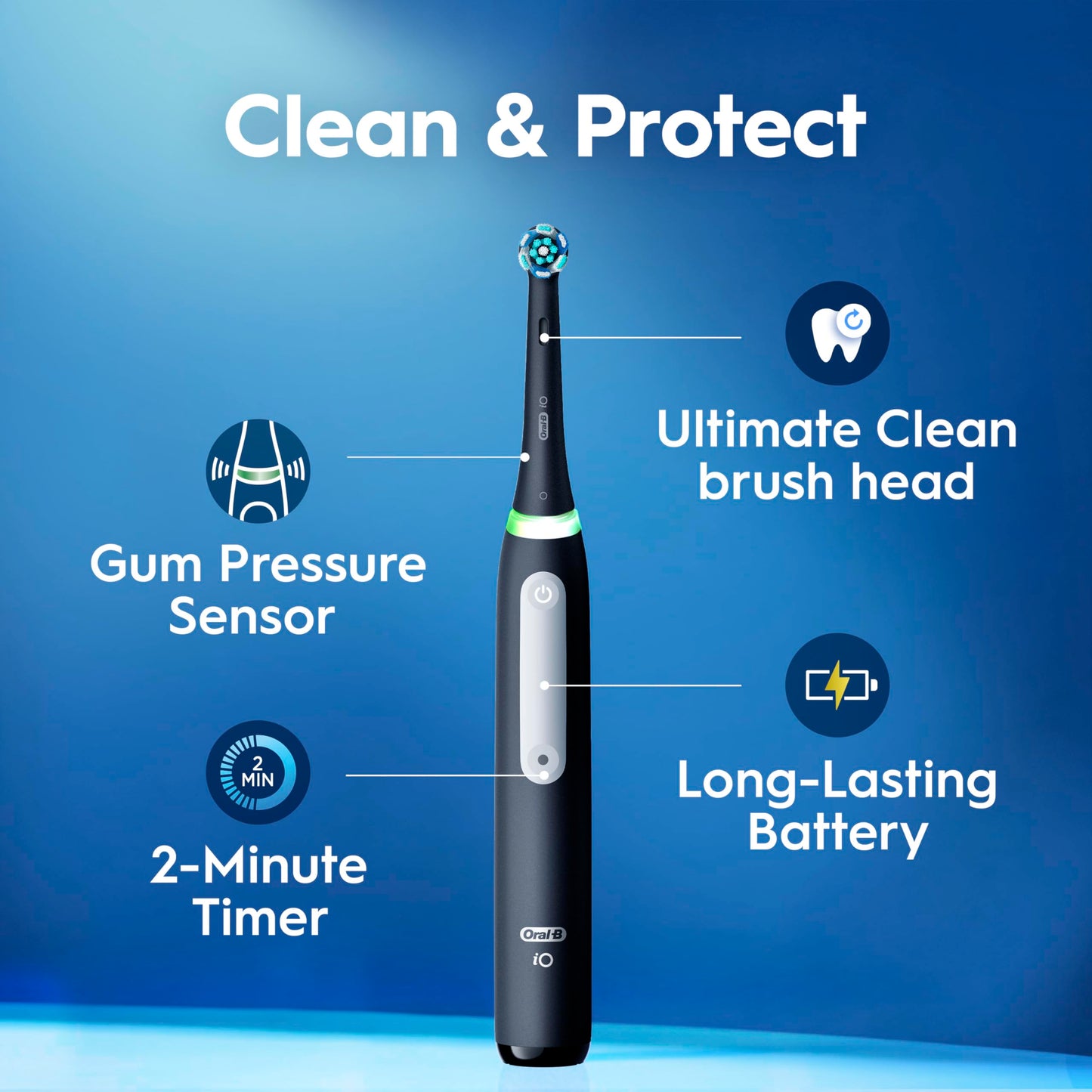 Oral-B iO Series 3 Limited Electric Toothbrush with (2) Brush Heads, Rechargeable, Icy Blue 🍁 All In One Marketplace Canada