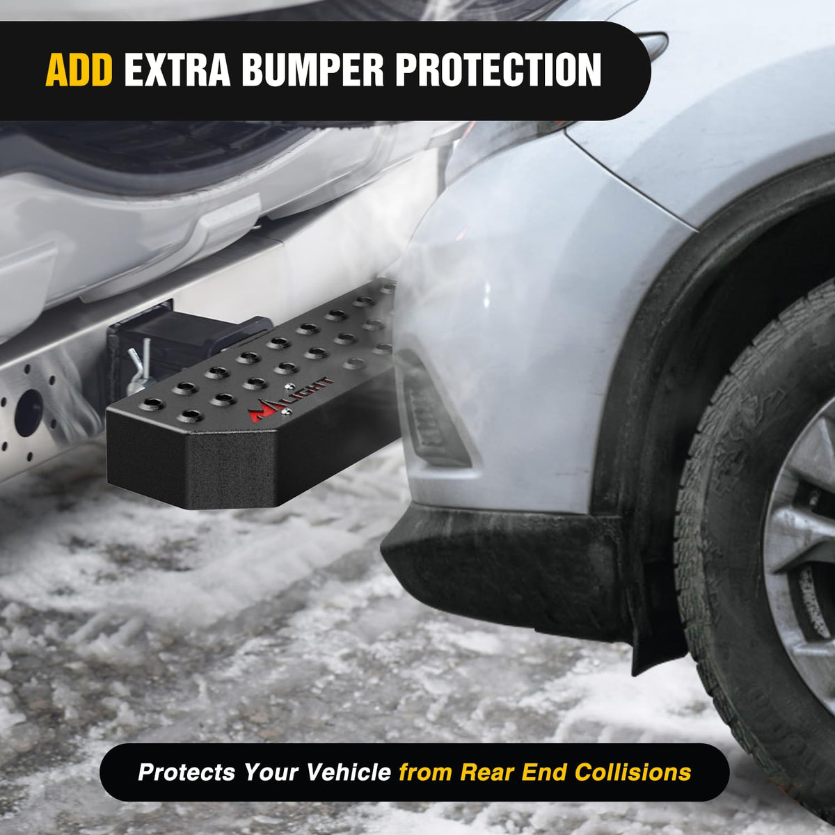 Nilight Hitch Step with 2" Hitch Receiver Rear Bumper Guard Protector 11.9 Inch with 5/8” Hitch Pin Clip Upgraded Textured Black Anti Slip Hitch Step Bar for Pickup Truck Car SUV 🍁 All In One Marketplace Canada