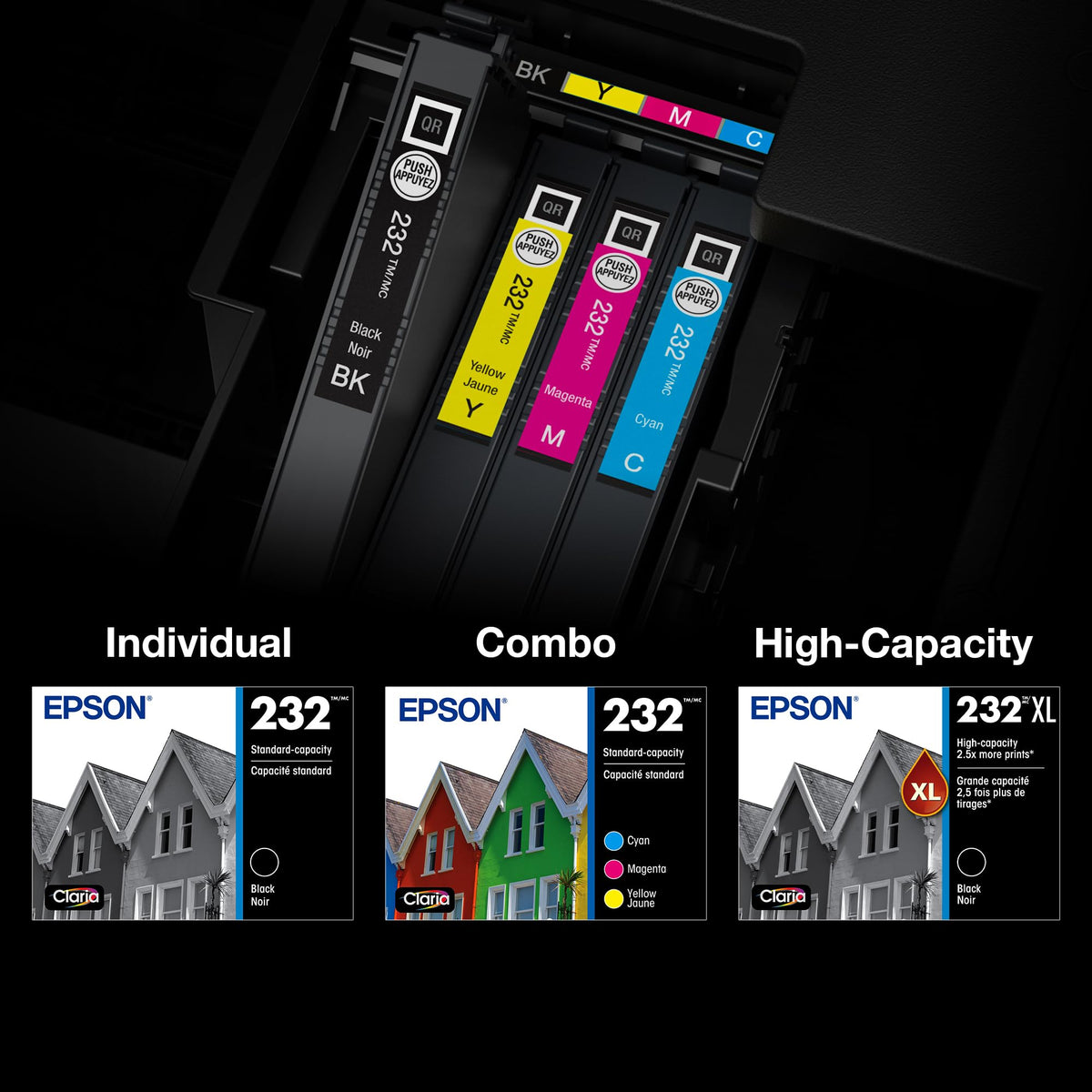 Epson 232 Genuine Ink Cartridge Black and Color Combo Pack T232120-BCS 🍁 All In One Marketplace Canada