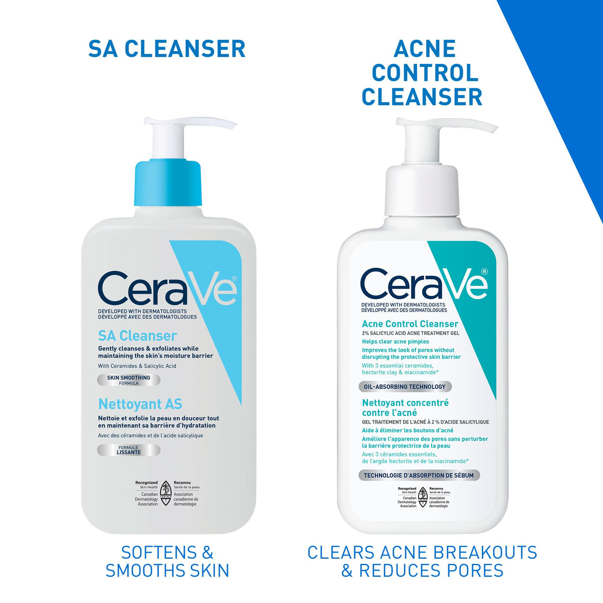 CeraVe Acne Face Wash, 2% Salicylic Acid Cleanser with Purifying Clay & Niacinamide for Oily Skin and Blackheads, Fragrance-Free, Paraben-Free & Non-Comedogenic, 473 mL 🍁 All In One Marketplace Canada