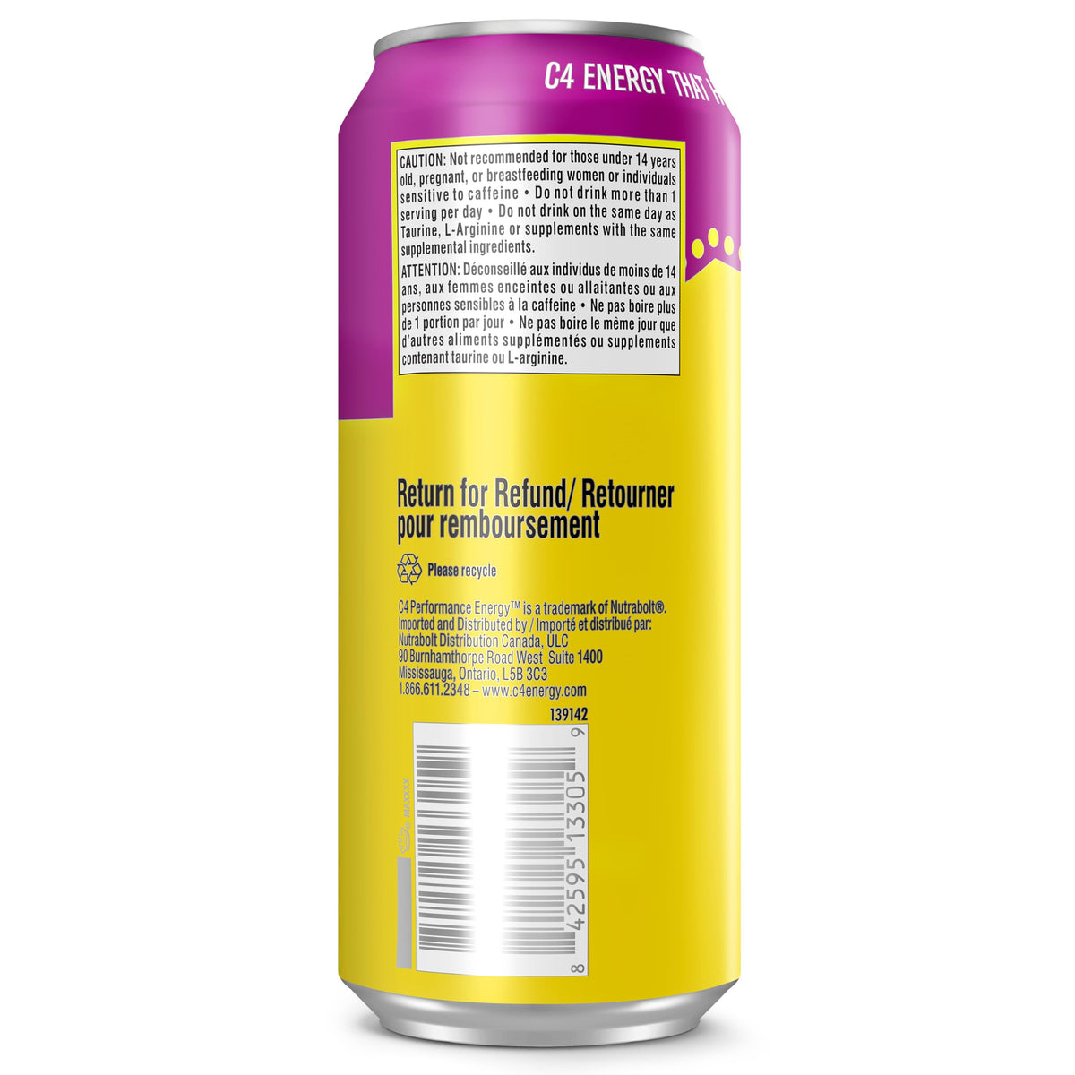 Cellucor C4 Performance Energy Drink, Grape Popsicle, Carbonated Sugar Free Drink with no Artificial Colours or Dyes, 473mL, 12 count 🍁 All In One Marketplace Canada