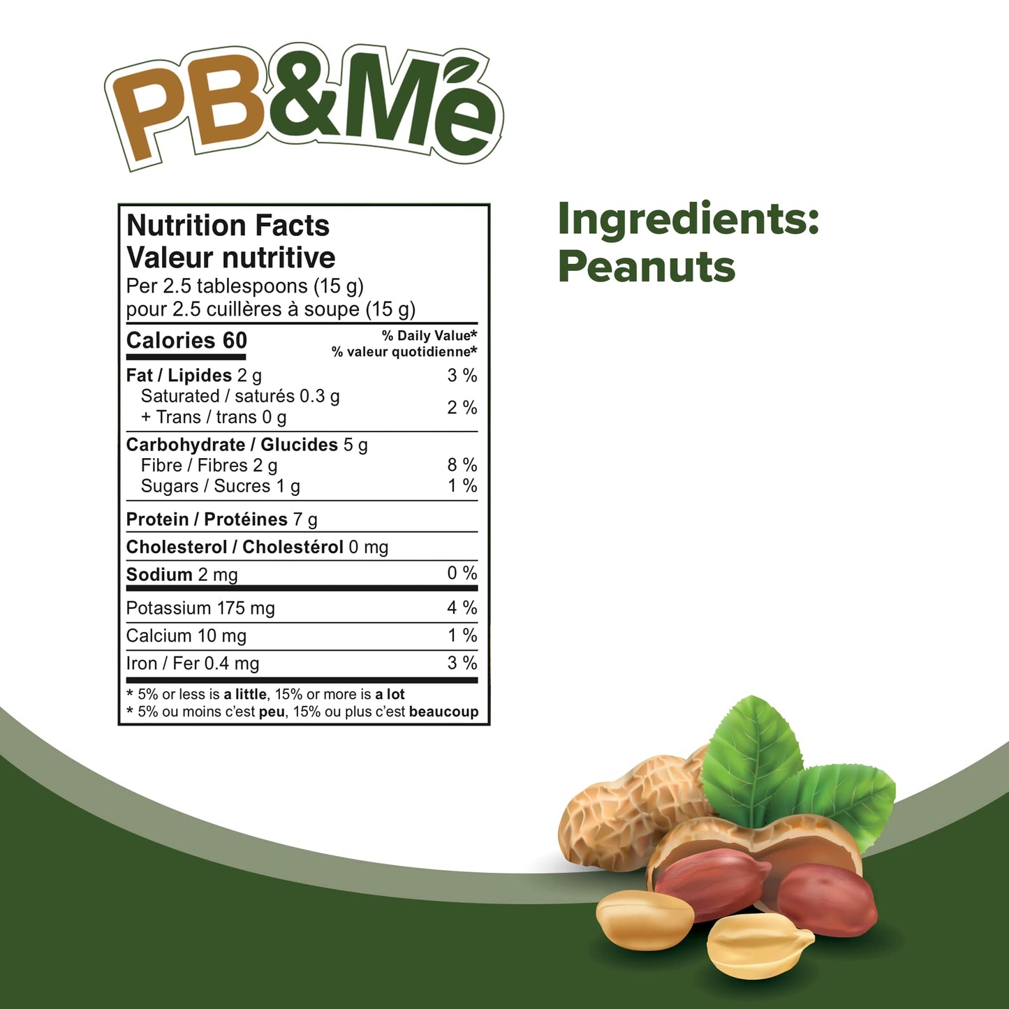 PB&Me Sugar Free Peanut Butter Powder - Powdered Peanut Butter No Sugar for Low Calorie Snacks, Peanut Butter Powder Protein for Smoothies, Low Carb Peanut Powder Protein Snack, 2lbs Jar (1-Pack) 🍁 All In One Marketplace Canada