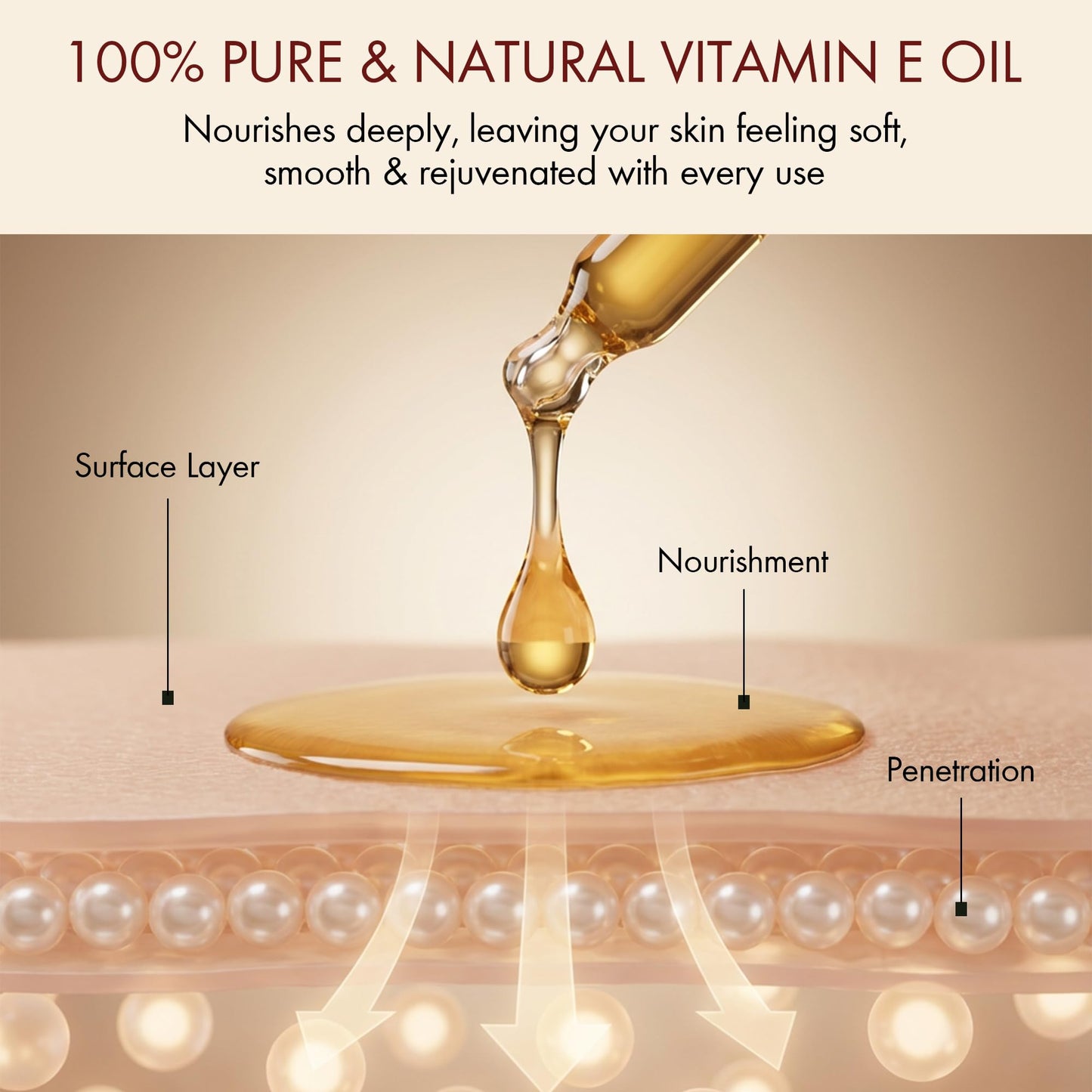 Majestic Pure Vitamin E Oil - 100% Pure & Natural, 20,000 IU | Premium Grade, Cold-Pressed and Tocopherol to Repair Dry, Damaged Skin| Moisturizing Skin, Hair and Scalp 8 Fl Oz 🍁 All In One Marketplace Canada