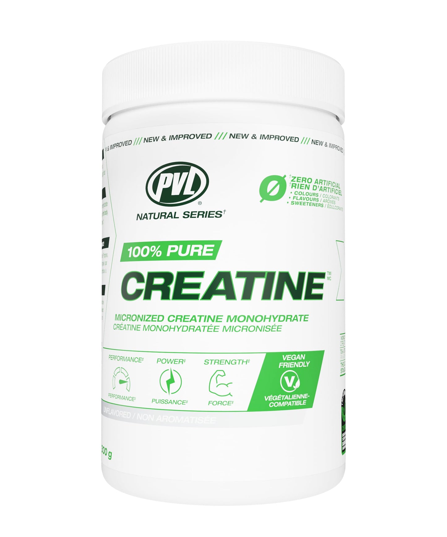PVL 100% Pure Creatine Monohydrate Powder – Micronized Supplement for Women & Men, Unflavoured Amino Acids & Beta Alanine Friendly, Informed-Choice Tested, 300 g 🍁 All In One Marketplace Canada