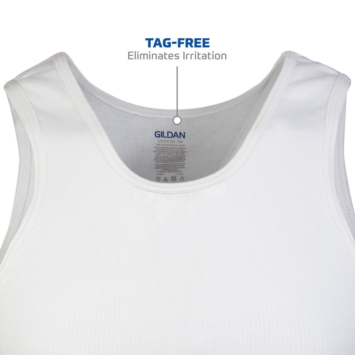 Gildan Men's A-Shirt Tanks, Multipack, Style G1104, White, Large 🍁 All In One Marketplace Canada