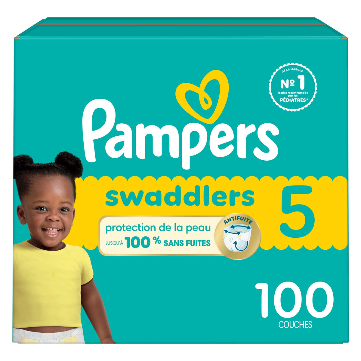 Pampers, Swaddlers Diapers, Ultra Absorbent Disposable Infant Diaper, Size 5 (12.25+ kg), 100 Count 🍁 All In One Marketplace Canada
