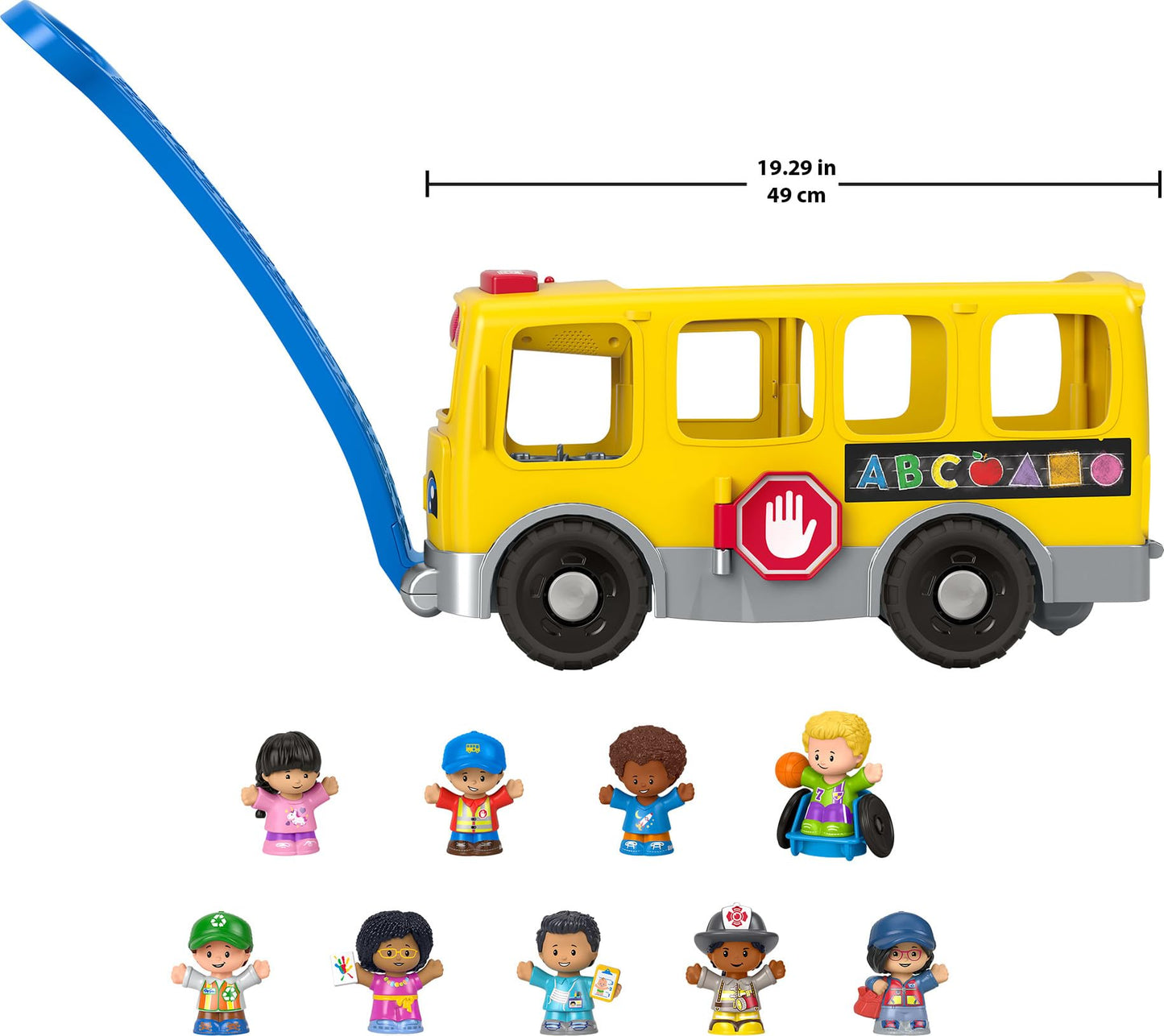 Fisher-Price Little People Toddler Toy Big Yellow School Bus & Community Heroes Set, Musical Pull-Along Vehicle & Figures for Kids Ages 1+ Years 🍁 All In One Marketplace Canada