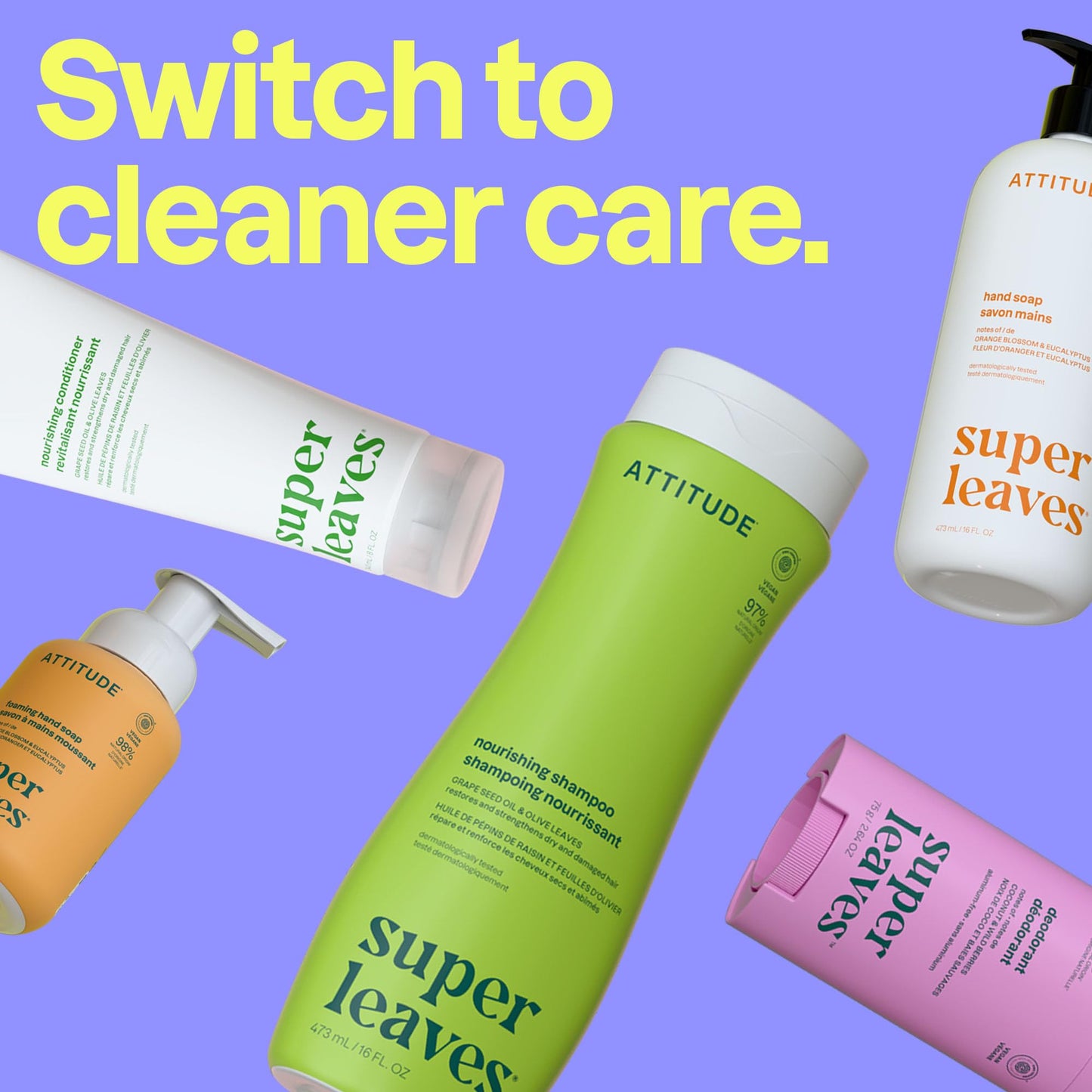 ATTITUDE Liquid Hand Soap, EWG Verified, Plant and Mineral-Based, Vegan Personal Care Products, Orange Blossom & Eucalyptus Scent, 473 mL (Pack of 3) 🍁 All In One Marketplace Canada