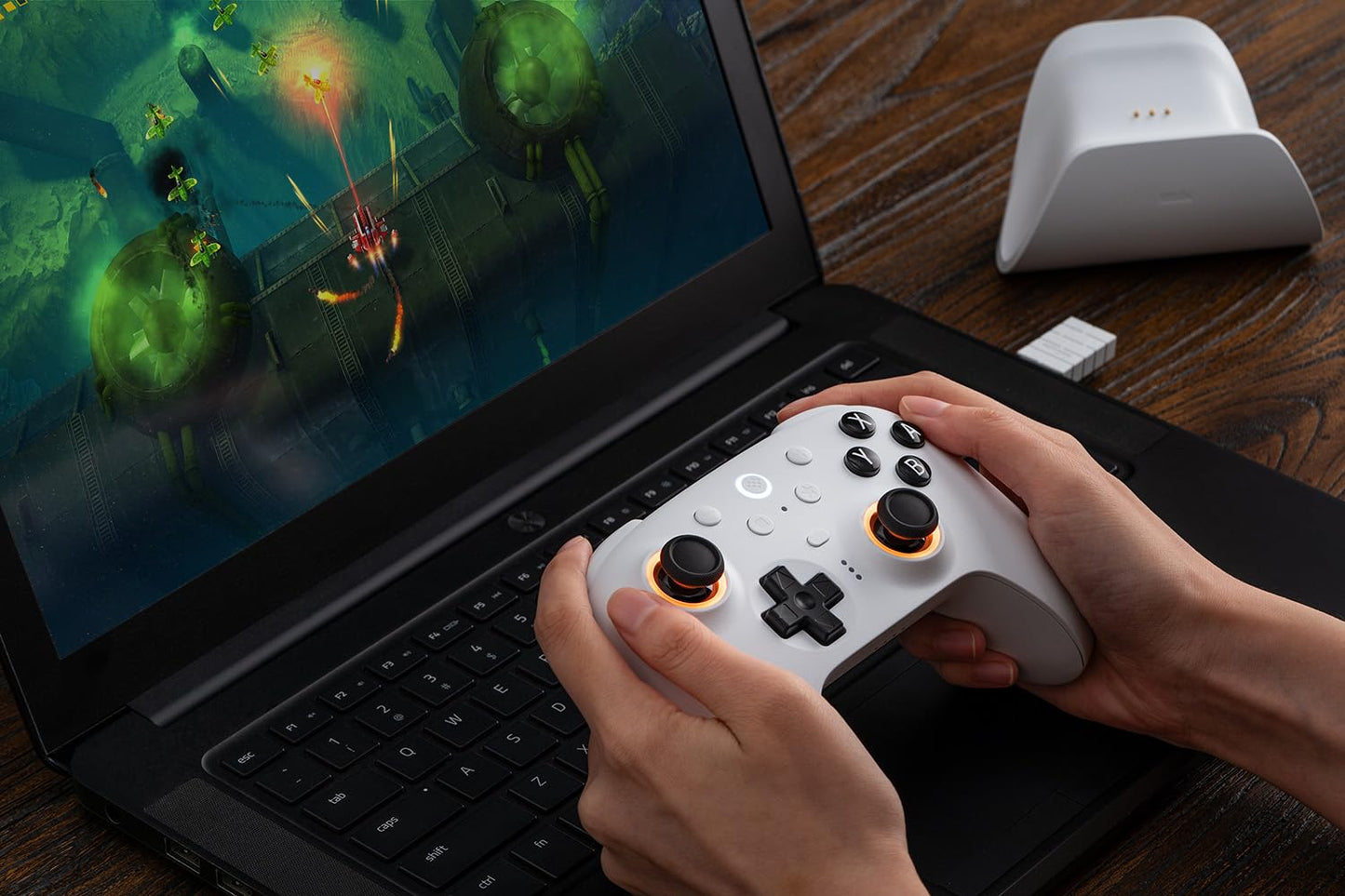 8BitDo Ultimate 2 Bluetooth Controller for Switch/Switch 2 & Windows PC, Switch Pro Controller with TMR Joysticks, Switchable Hall Effect/Tactile Triggers, Vibration and Motion Control - White 🍁 All In One Marketplace Canada