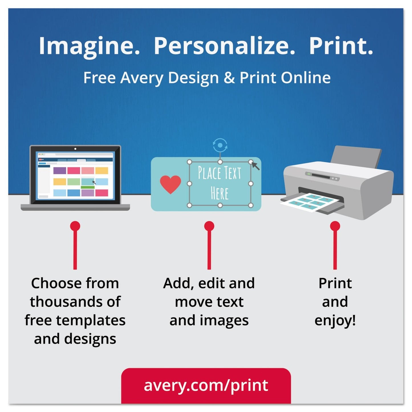 Avery Glossy White Round Labels, 2.5" Round Labels, for Laser/Inkjet Printers, Glossy White, 90 Labels/Pack, Permanent (22830) Made in Canada 🍁 All In One Marketplace Canada