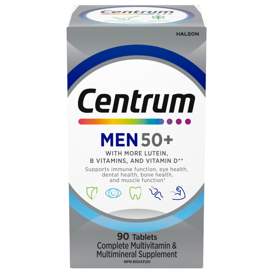 Centrum Men 50 Plus Multivitamins/Minerals Supplement for Men 50+, 90 Tablets (Packaging May Vary) 🍁 All In One Marketplace Canada